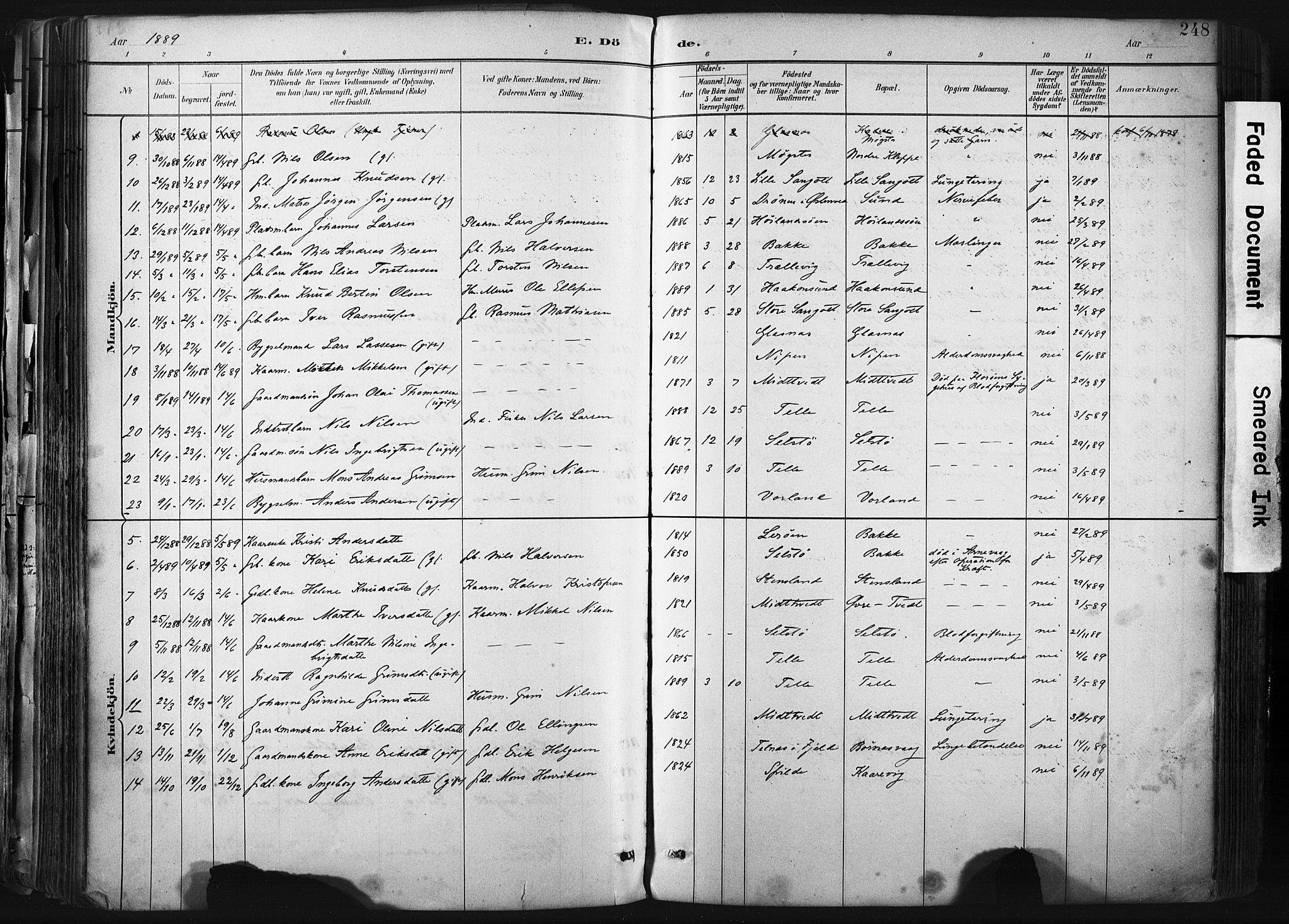 Sund sokneprestembete, AV/SAB-A-99930: Parish register (official) no. B 1, 1882-1907, p. 248