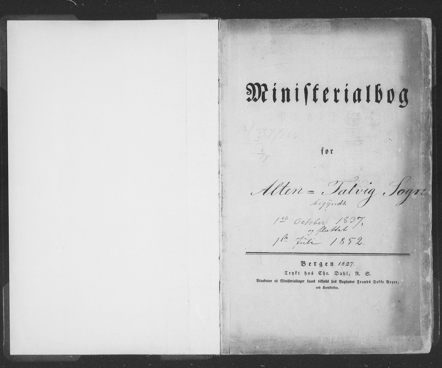 Talvik sokneprestkontor, SATØ/S-1337/H/Ha/L0009kirke: Parish register (official) no. 9, 1837-1852