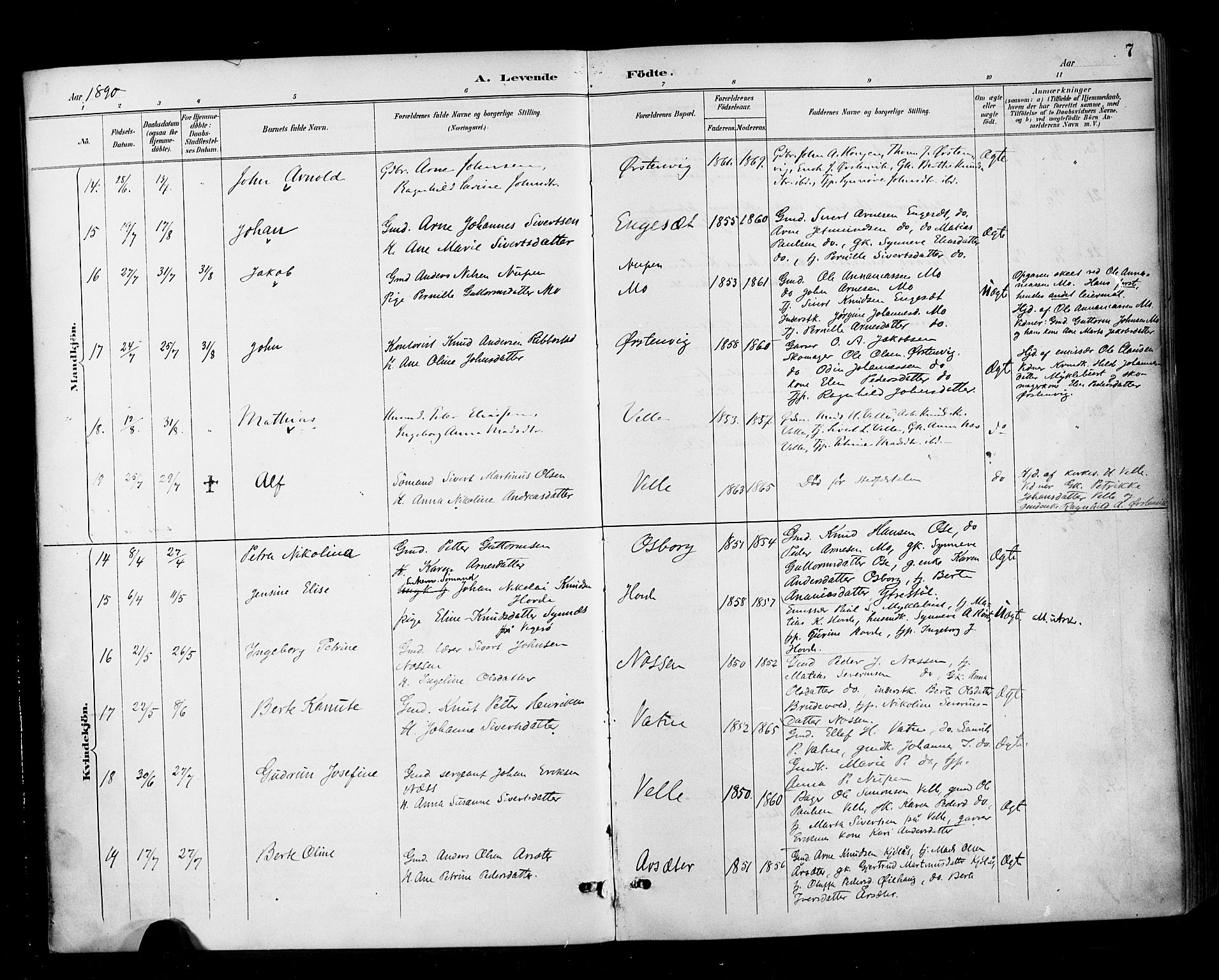 Ministerialprotokoller, klokkerbøker og fødselsregistre - Møre og Romsdal, AV/SAT-A-1454/513/L0177: Parish register (official) no. 513A04, 1890-1906, p. 7