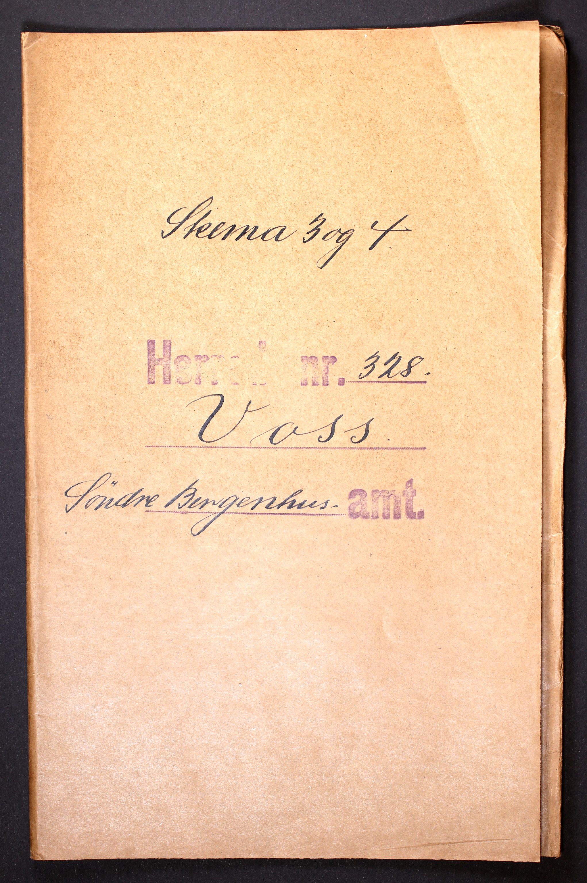 RA, 1910 census for Voss, 1910, p. 1