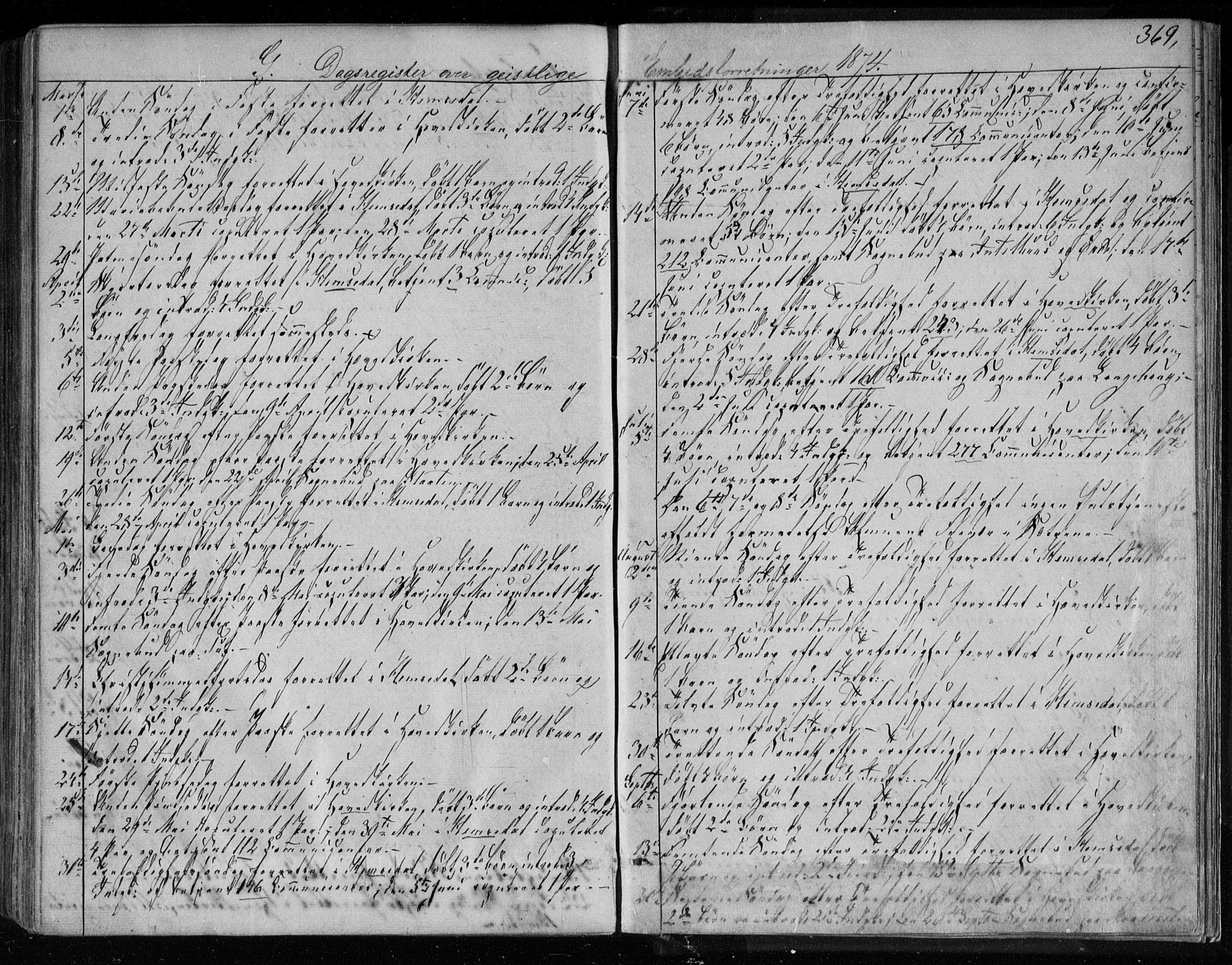 Gol kirkebøker, AV/SAKO-A-226/F/Fa/L0003: Parish register (official) no. I 3, 1863-1875, p. 369