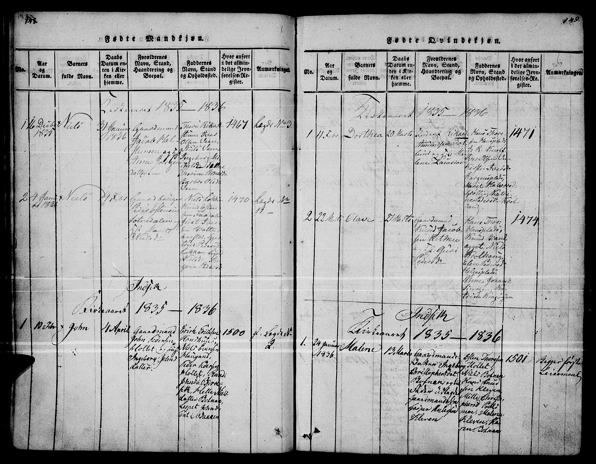 Kvikne prestekontor, SAH/PREST-064/H/Ha/Haa/L0004: Parish register (official) no. 4, 1815-1840, p. 148-149