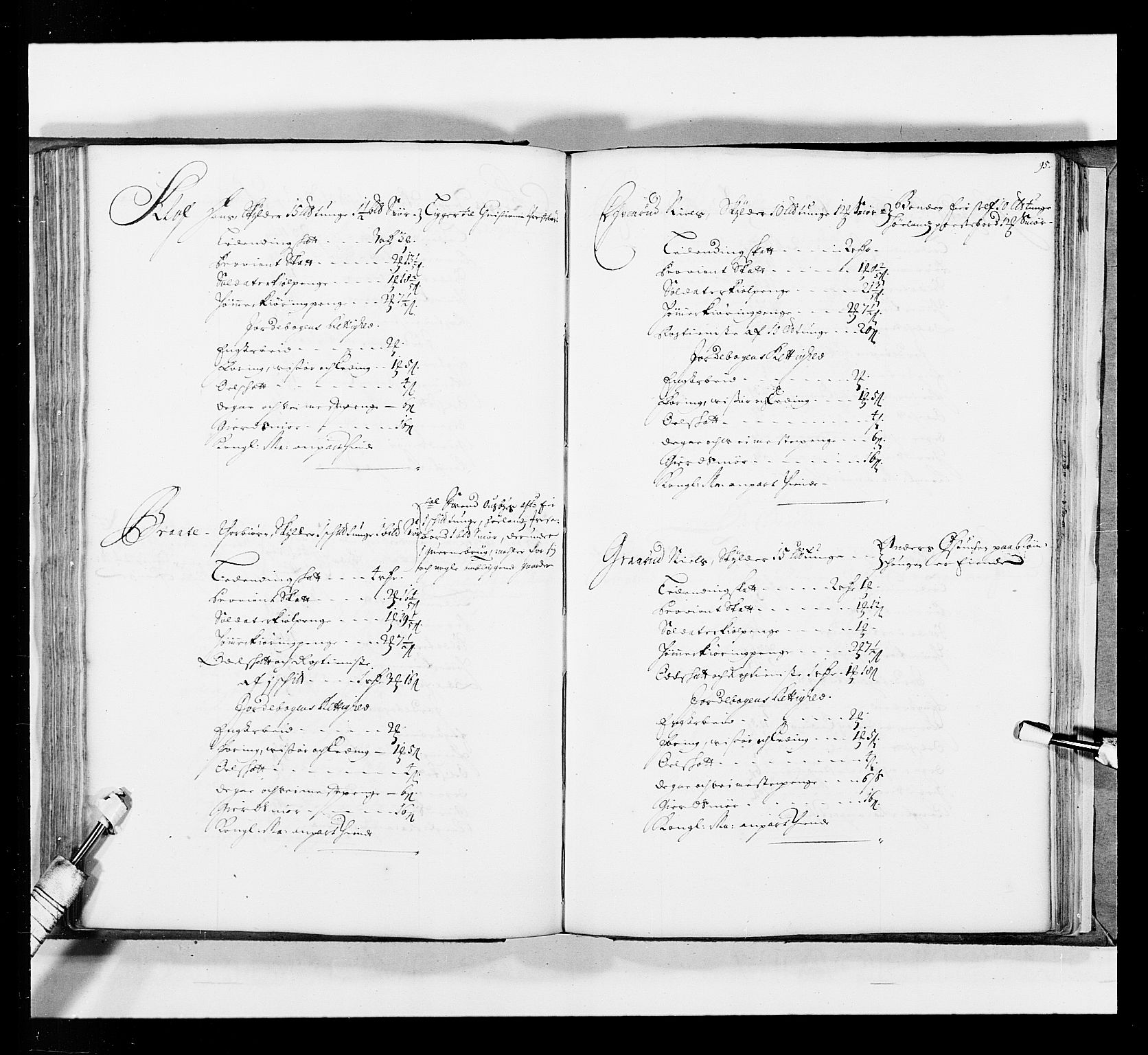 Stattholderembetet 1572-1771, AV/RA-EA-2870/Ek/L0035/0001: Jordebøker 1662-1720: / Matrikkel for Nedre Romerike, 1695, p. 94b-95a