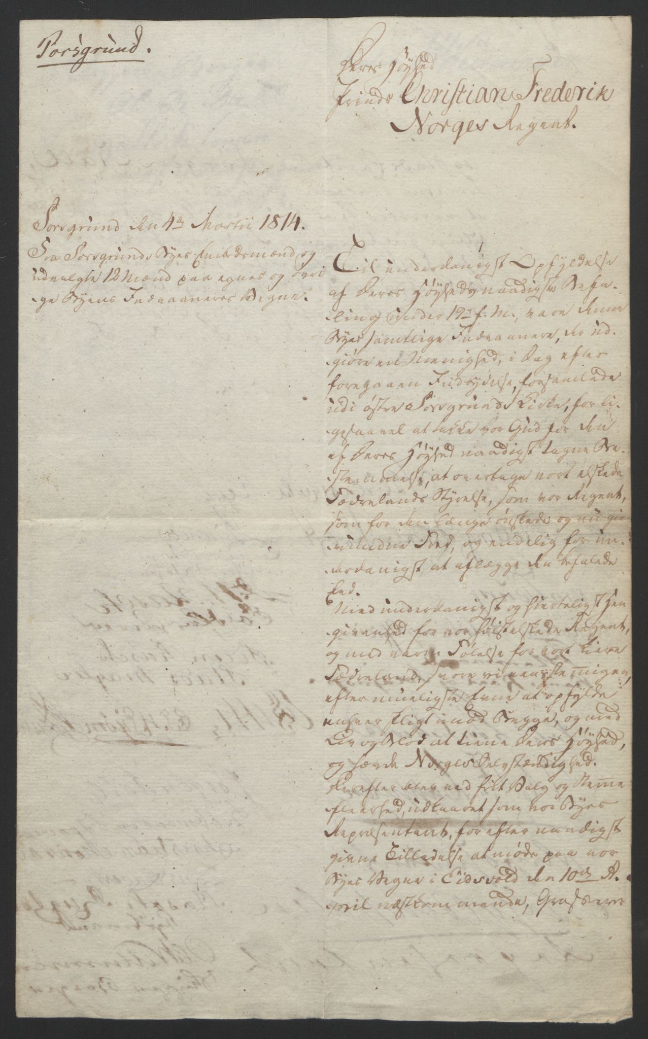 Statsrådssekretariatet, RA/S-1001/D/Db/L0007: Fullmakter for Eidsvollsrepresentantene i 1814. , 1814, p. 35