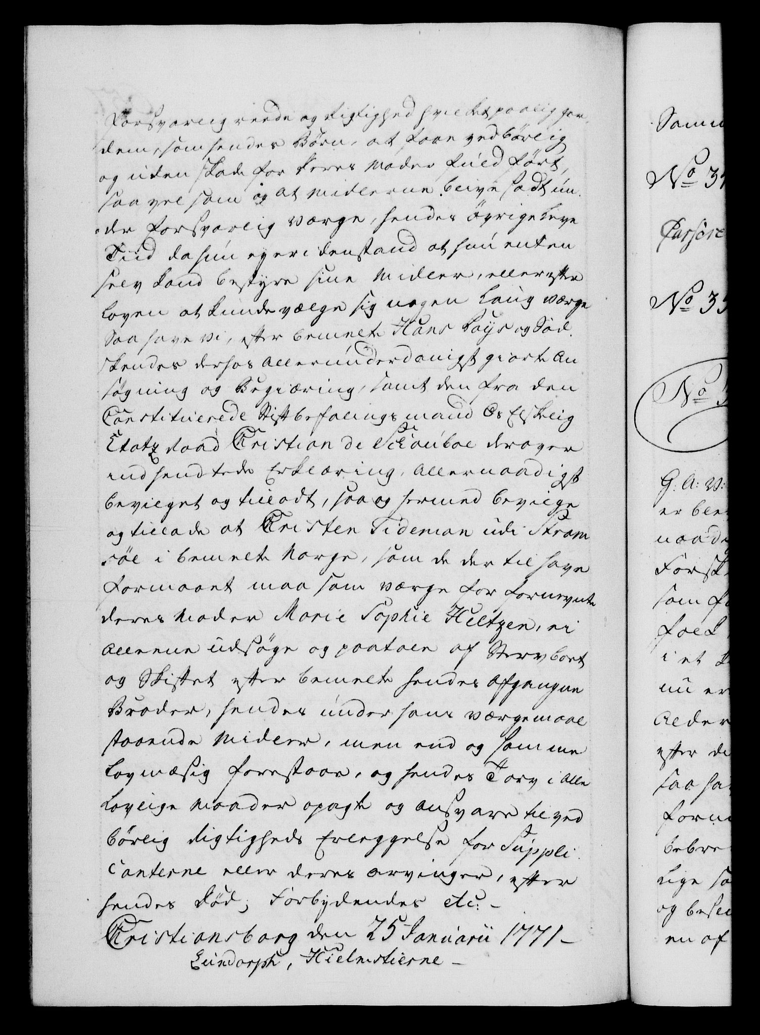 Danske Kanselli 1572-1799, AV/RA-EA-3023/F/Fc/Fca/Fcaa/L0044: Norske registre, 1769-1771, p. 657b