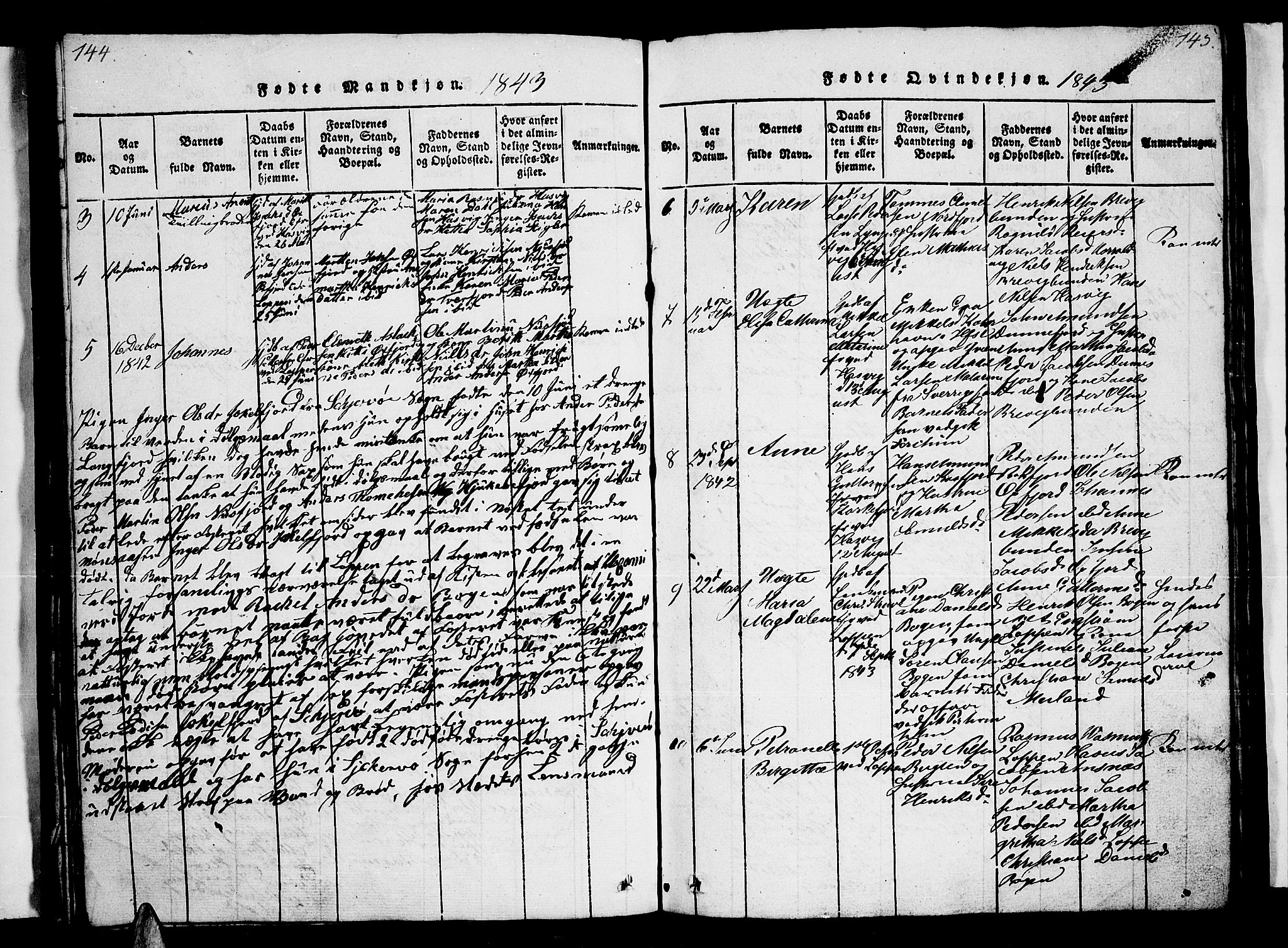 Loppa sokneprestkontor, AV/SATØ-S-1339/H/Hb/L0001klokker: Parish register (copy) no. 1, 1820-1849, p. 144-145