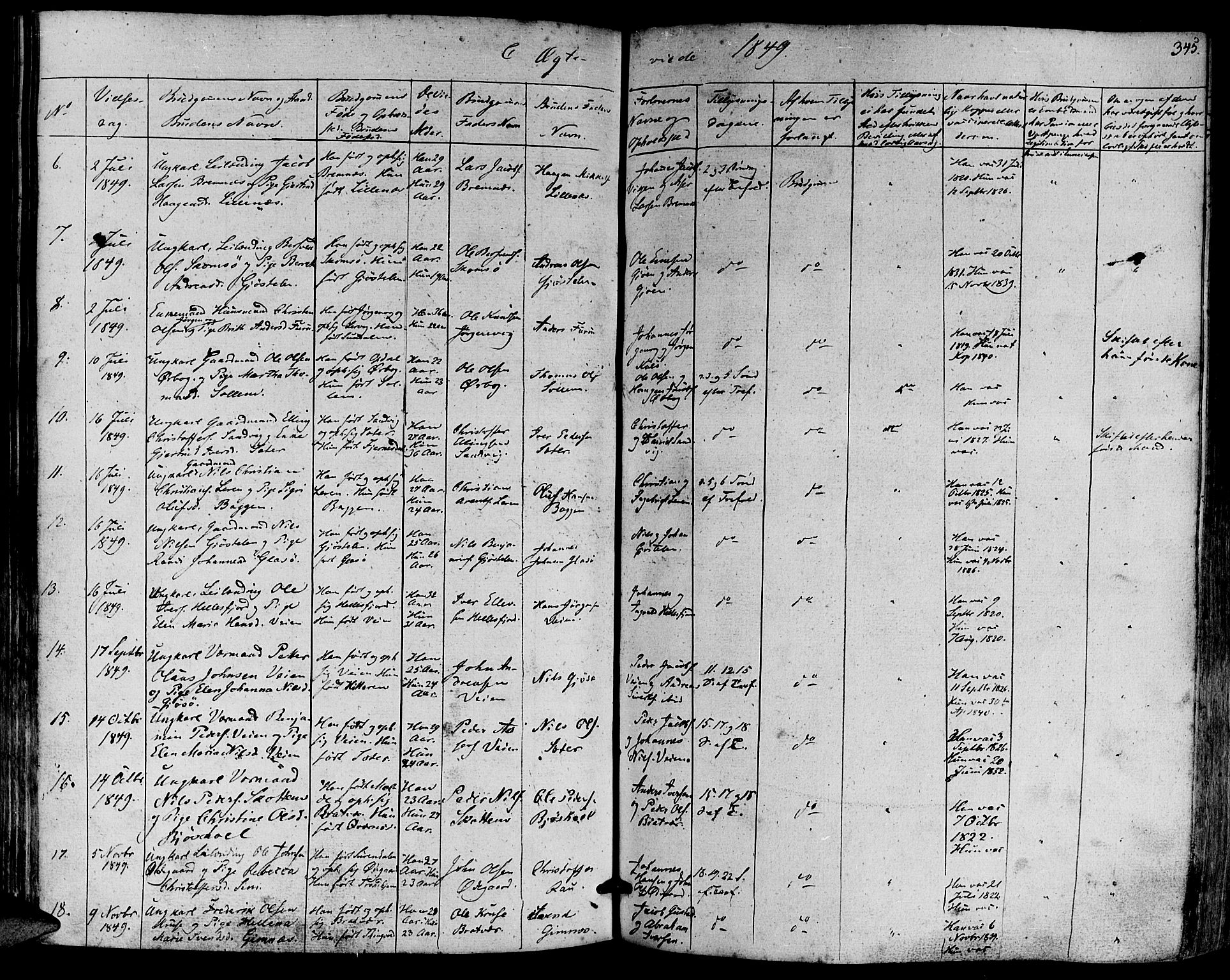 Ministerialprotokoller, klokkerbøker og fødselsregistre - Møre og Romsdal, SAT/A-1454/581/L0936: Parish register (official) no. 581A04, 1836-1852, p. 345