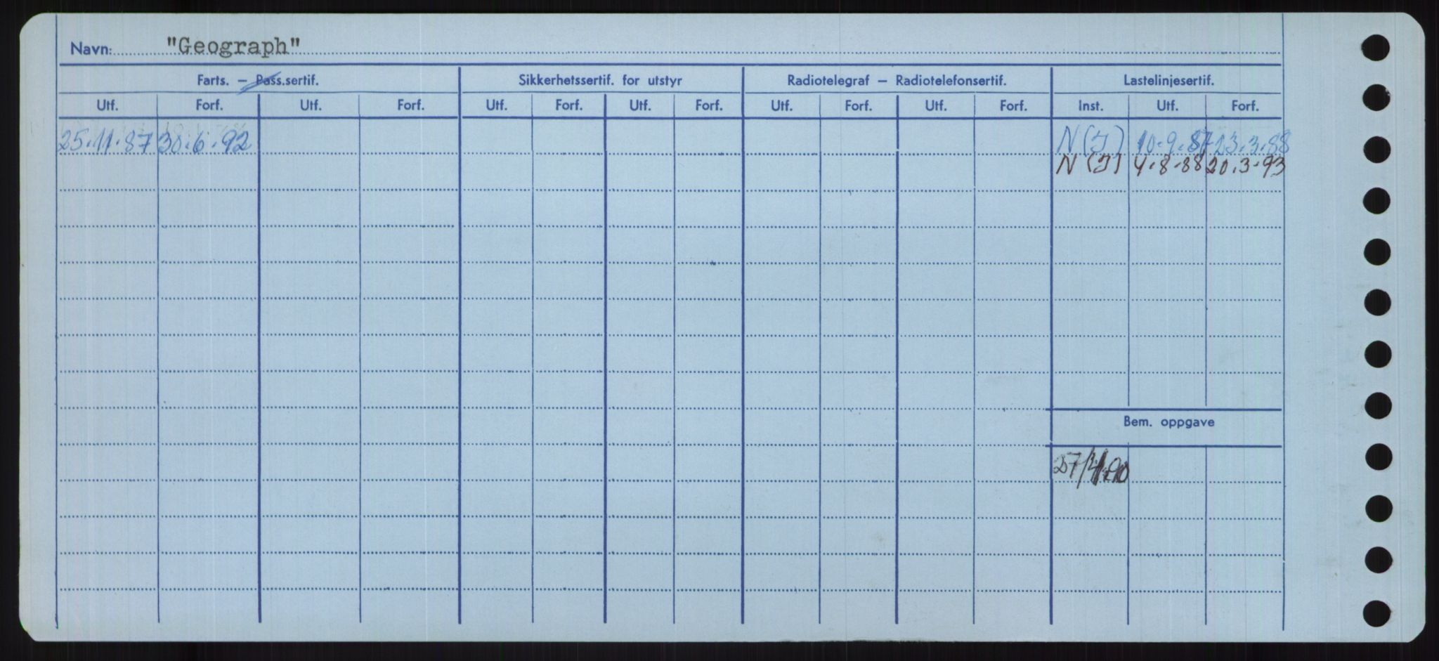 Sjøfartsdirektoratet med forløpere, Skipsmålingen, RA/S-1627/H/Ha/L0002/0002: Fartøy, Eik-Hill / Fartøy, G-Hill, p. 88