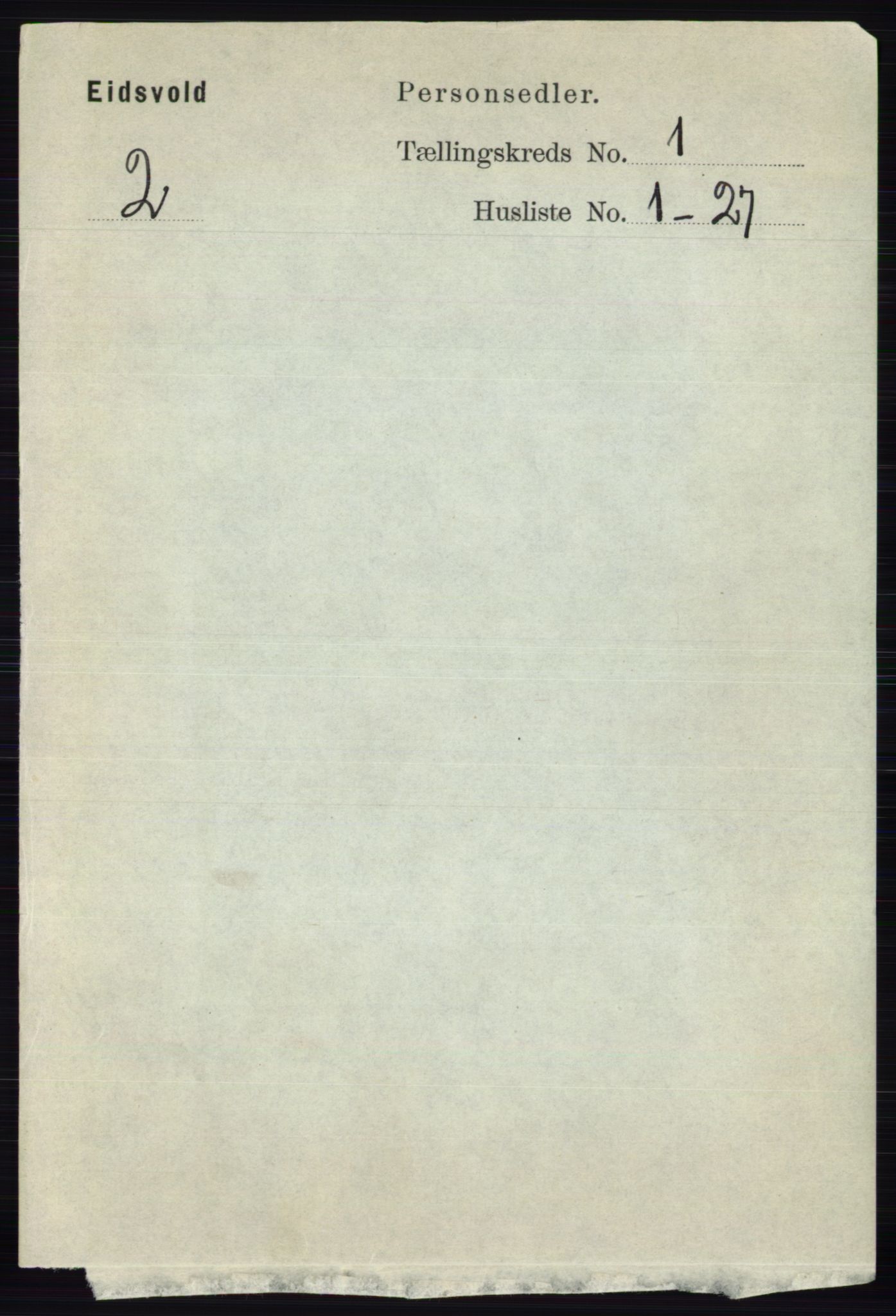 RA, 1891 census for 0237 Eidsvoll, 1891, p. 195