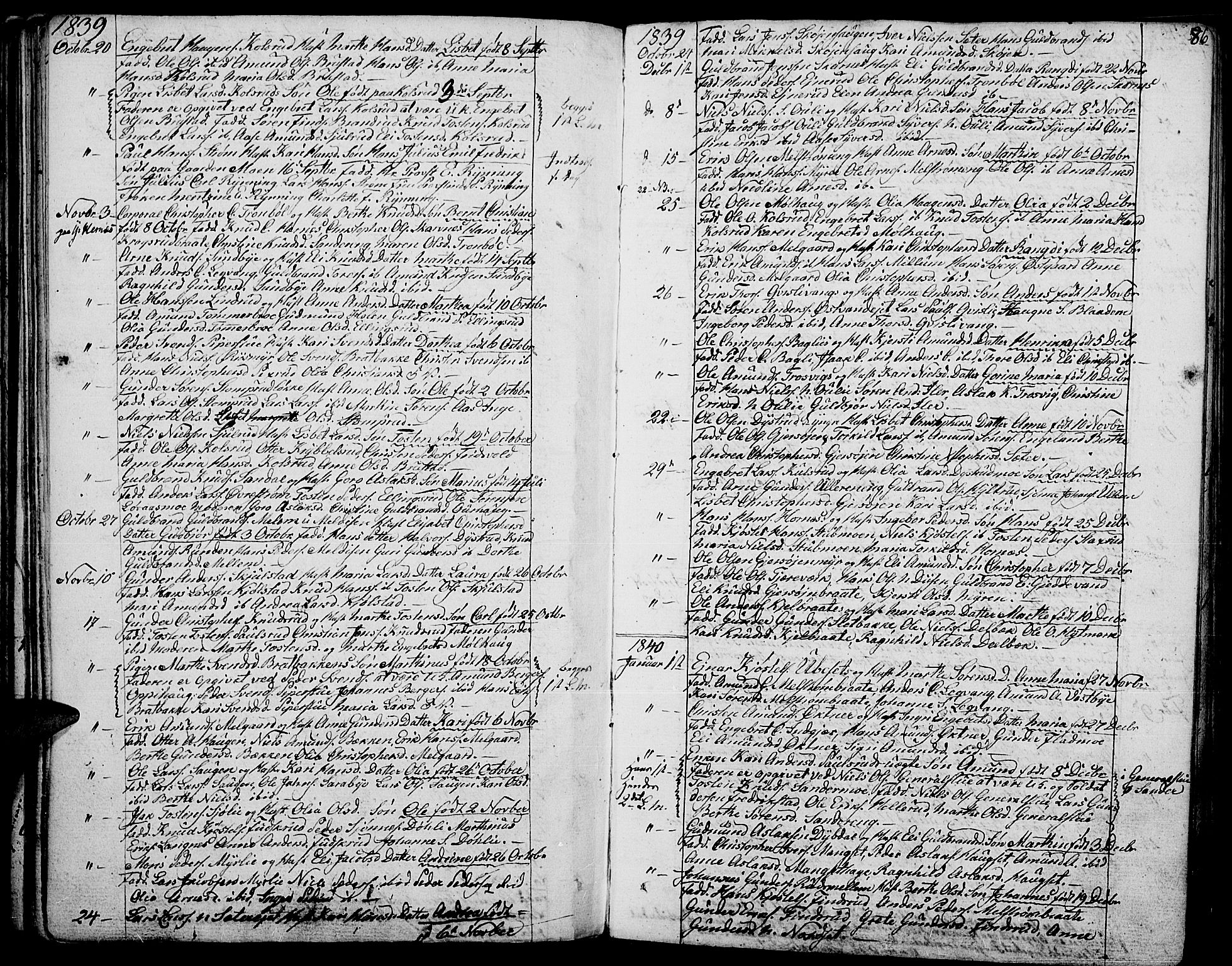 Strøm-Odalen prestekontor, AV/SAH-PREST-028/H/Ha/Haa/L0005: Parish register (official) no. 5, 1811-1850, p. 86