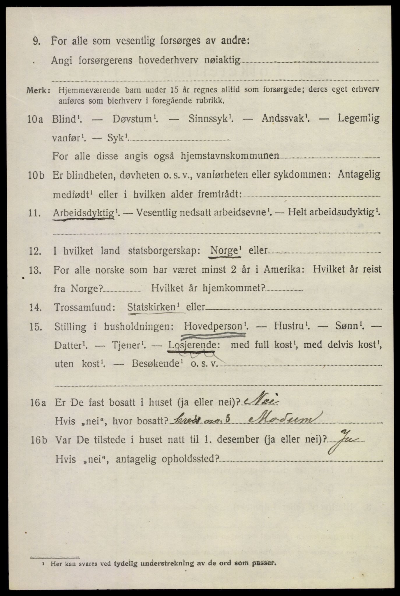 SAKO, 1920 census for Modum, 1920, p. 4262