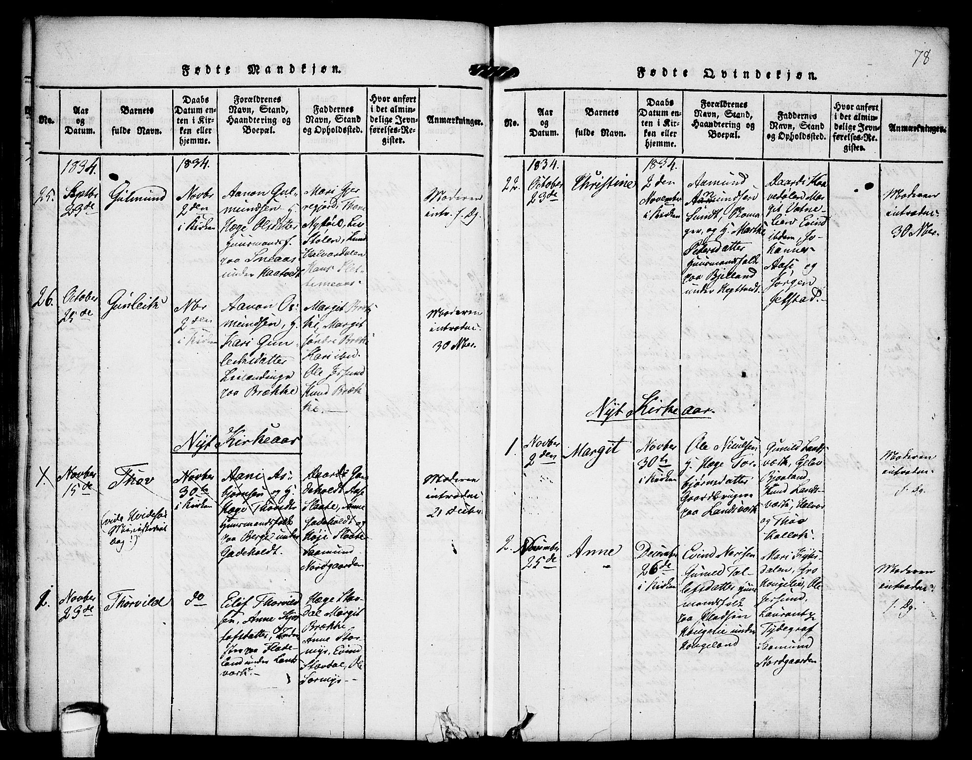 Kviteseid kirkebøker, SAKO/A-276/F/Fb/L0001: Parish register (official) no. II 1, 1815-1836, p. 78