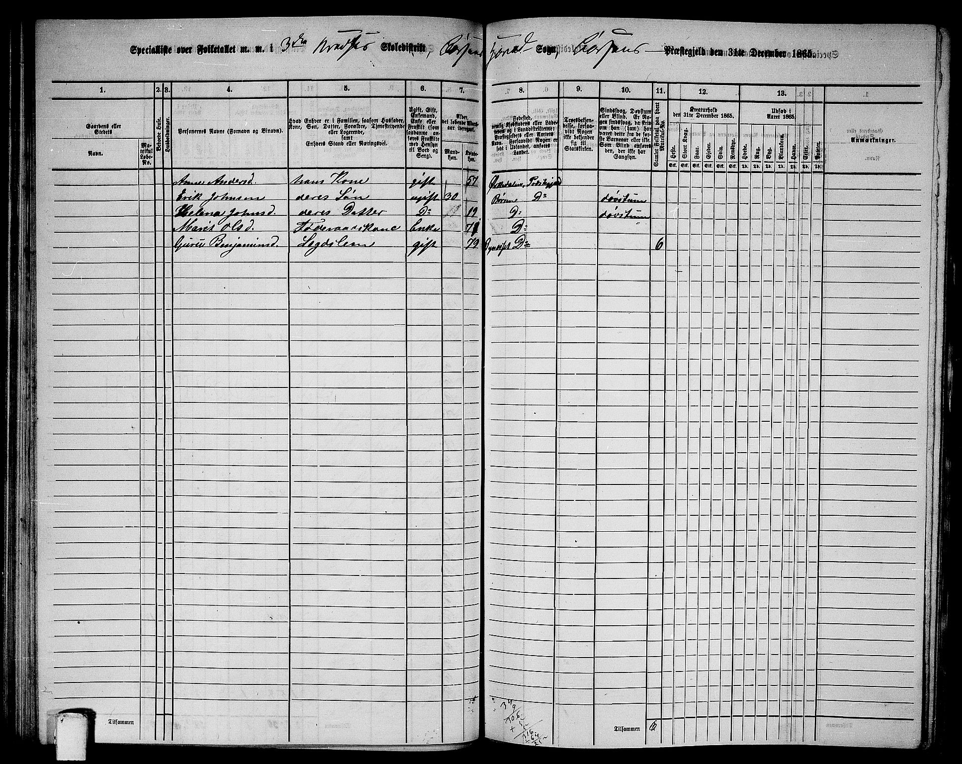 RA, 1865 census for Børsa, 1865, p. 63