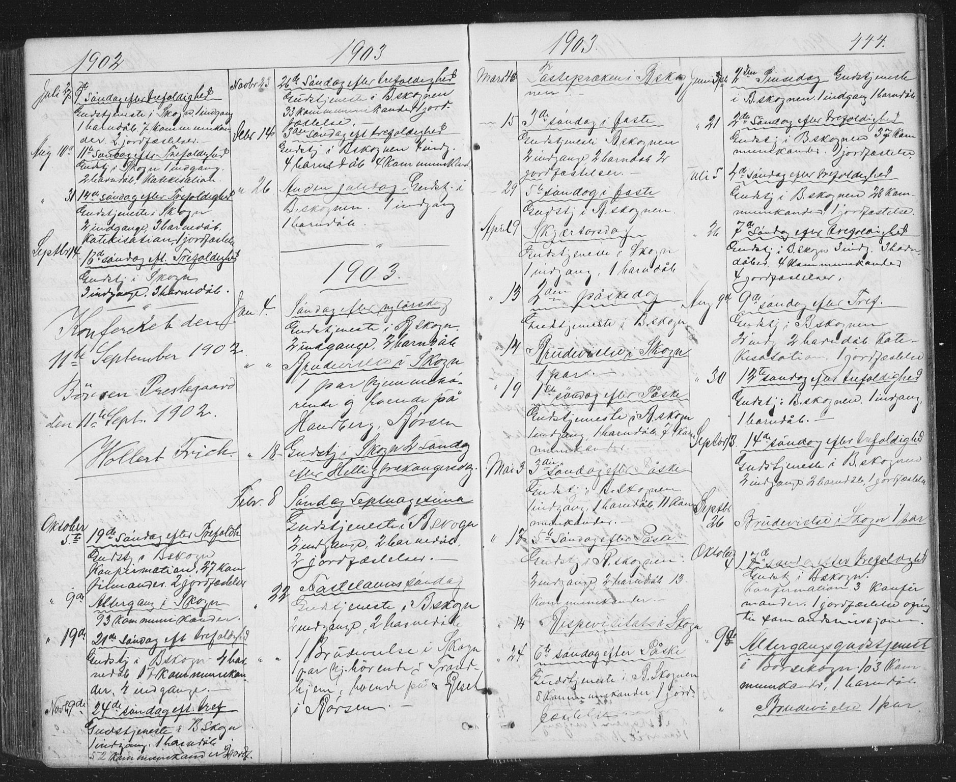 Ministerialprotokoller, klokkerbøker og fødselsregistre - Sør-Trøndelag, SAT/A-1456/667/L0798: Parish register (copy) no. 667C03, 1867-1929, p. 444