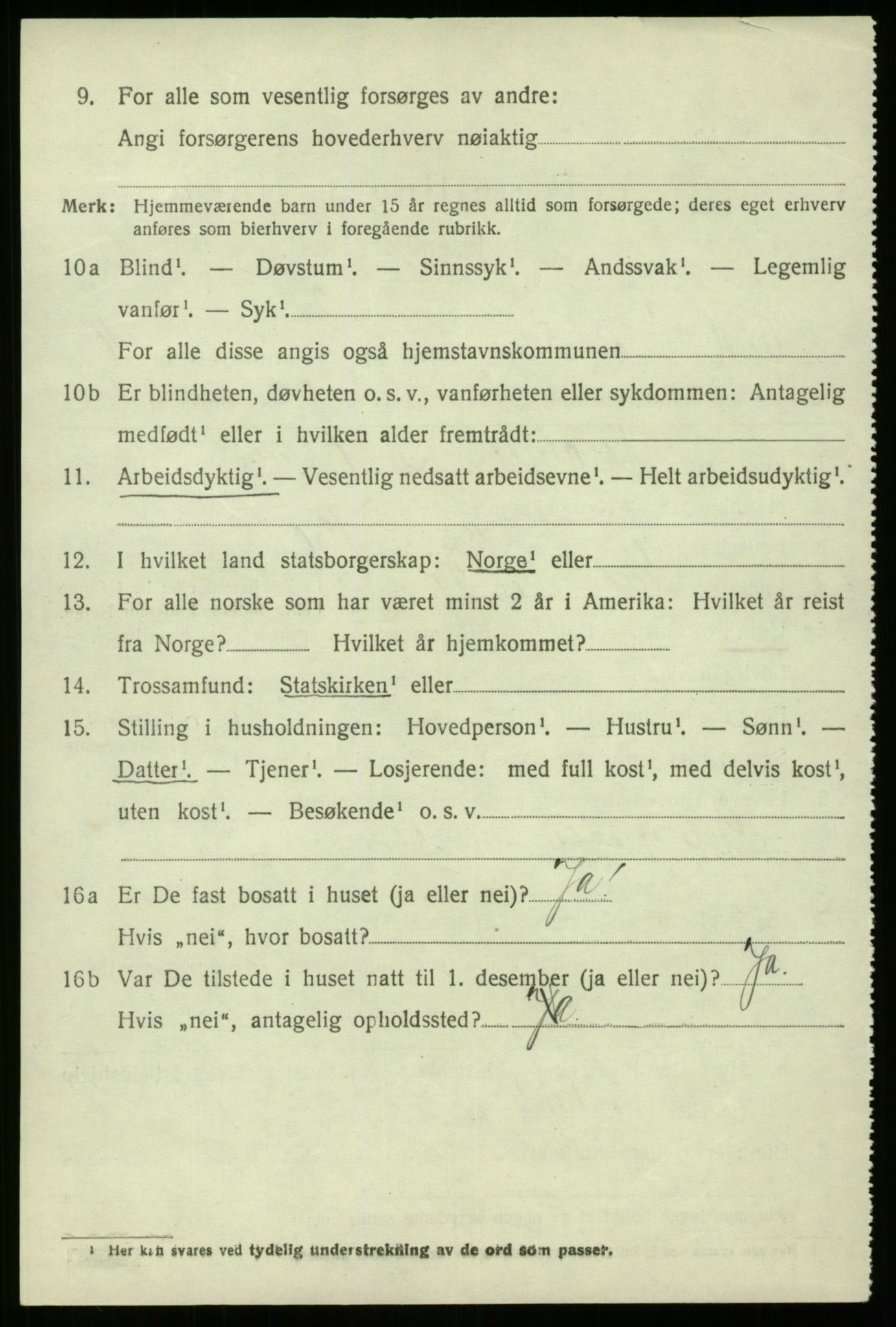 SAB, 1920 census for Eid, 1920, p. 5001