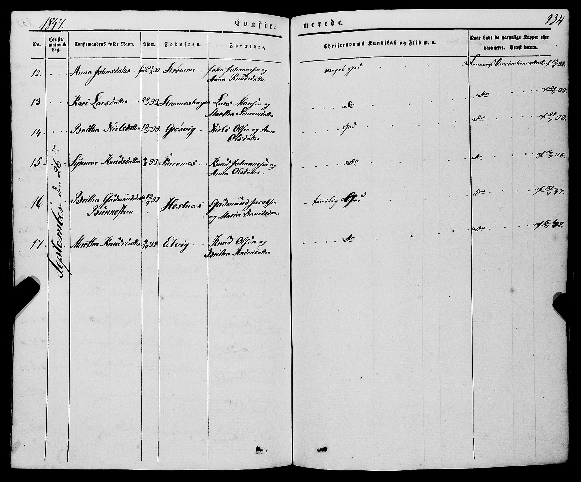 Haus sokneprestembete, AV/SAB-A-75601/H/Haa: Parish register (official) no. A 15, 1838-1847, p. 234