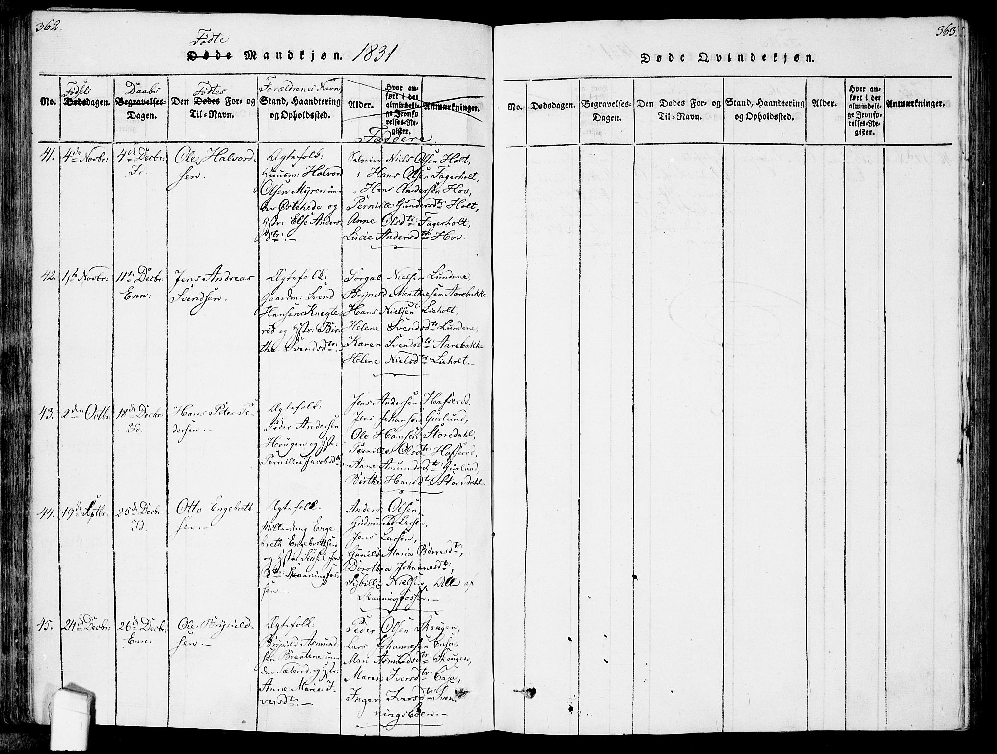 Idd prestekontor Kirkebøker, AV/SAO-A-10911/F/Fc/L0002: Parish register (official) no. III 2, 1815-1831, p. 362-363