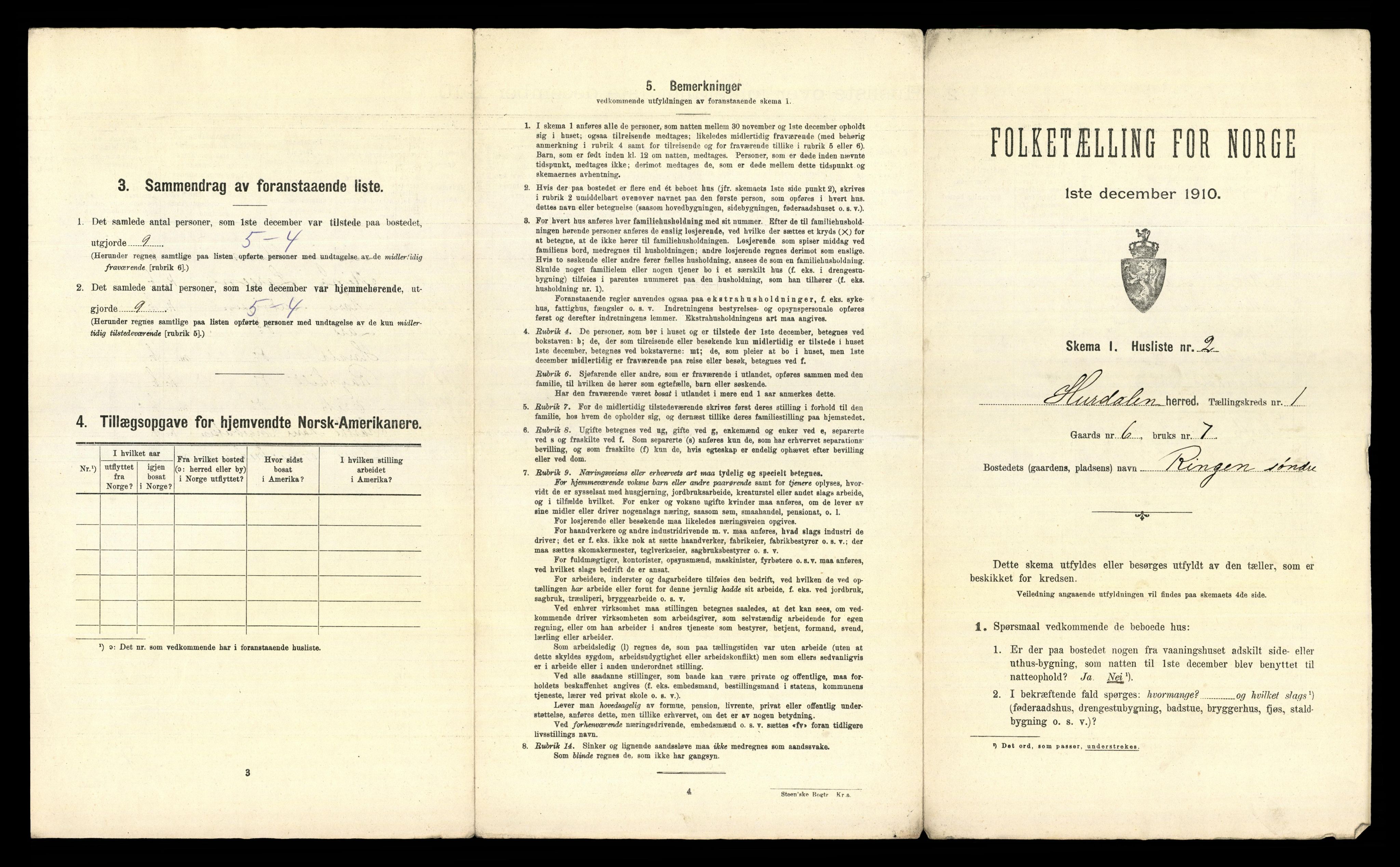 RA, 1910 census for Hurdal, 1910, p. 28