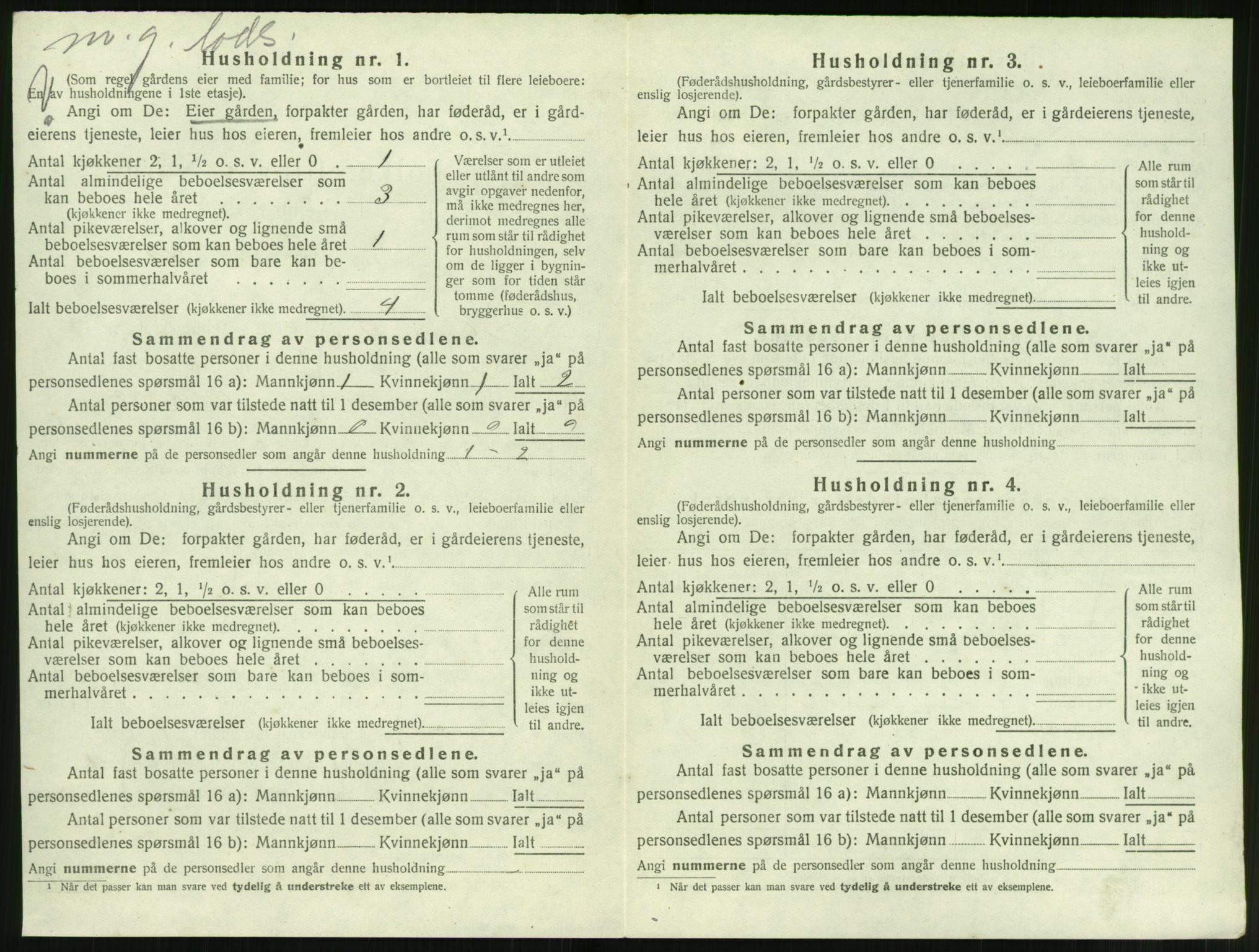 SAT, 1920 census for Herøy (MR), 1920, p. 260