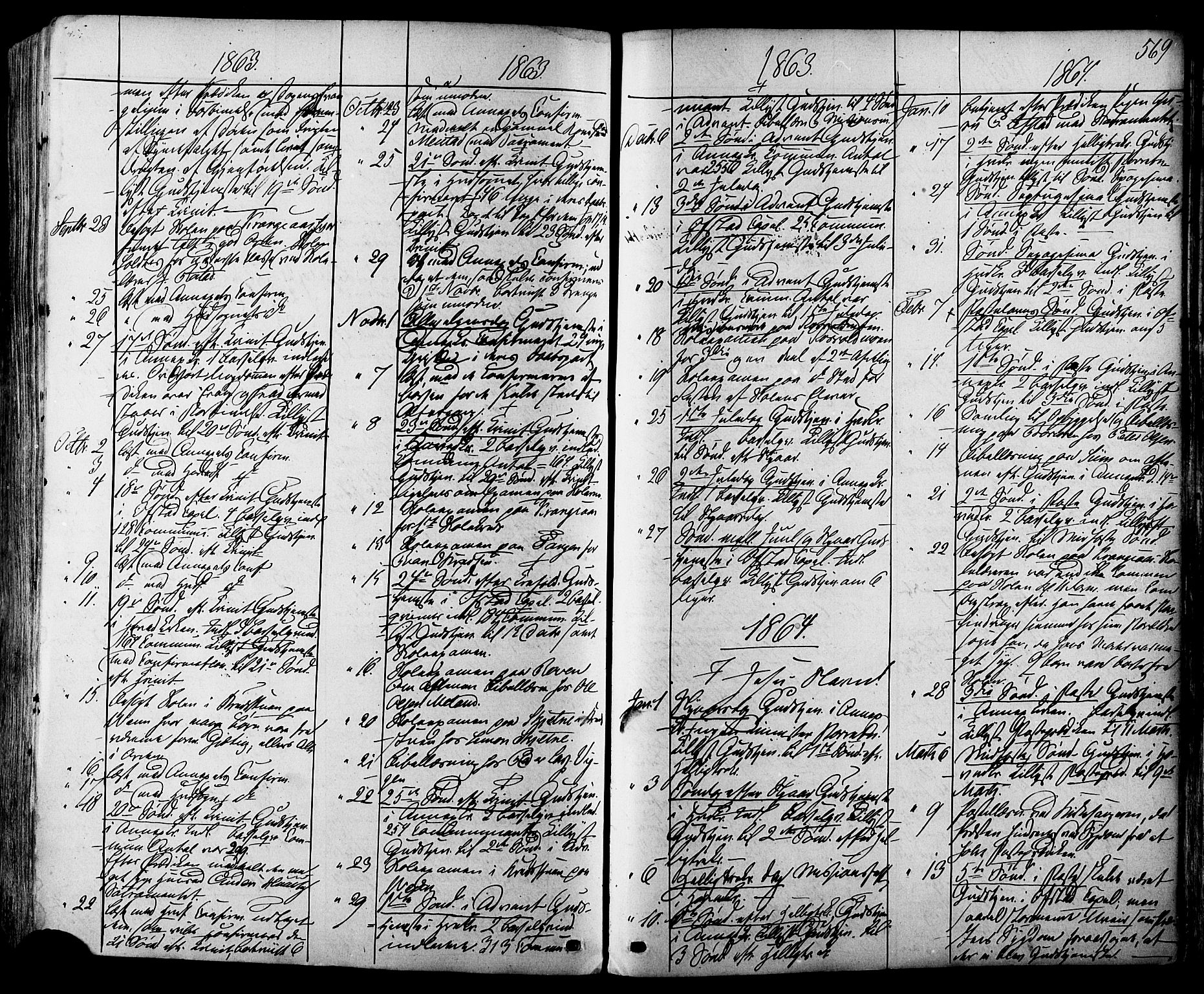 Ministerialprotokoller, klokkerbøker og fødselsregistre - Sør-Trøndelag, SAT/A-1456/665/L0772: Parish register (official) no. 665A07, 1856-1878, p. 569