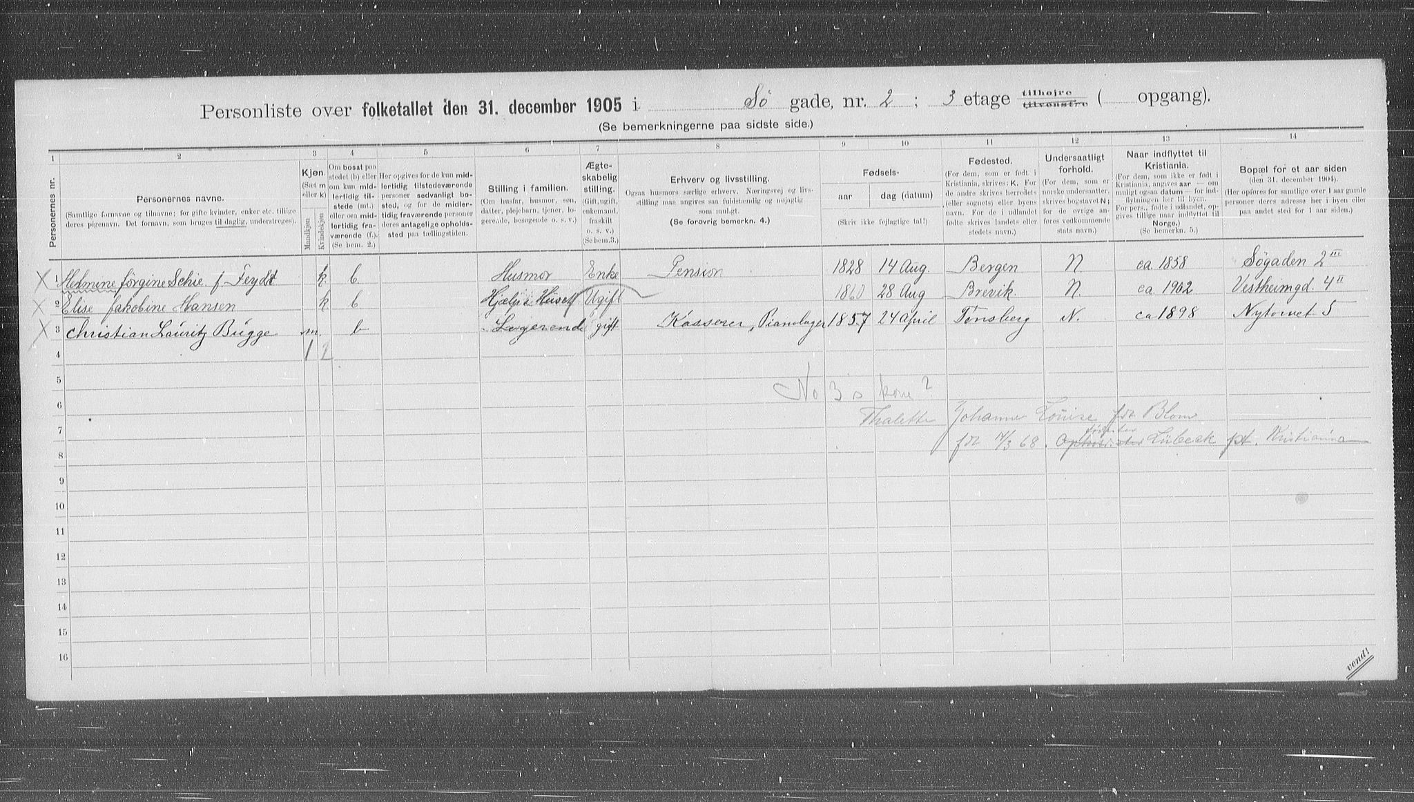 OBA, Municipal Census 1905 for Kristiania, 1905, p. 55530