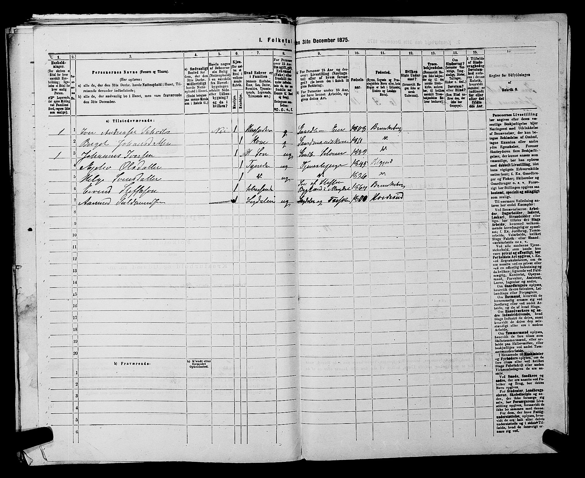 SAKO, 1875 census for 0829P Kviteseid, 1875, p. 943