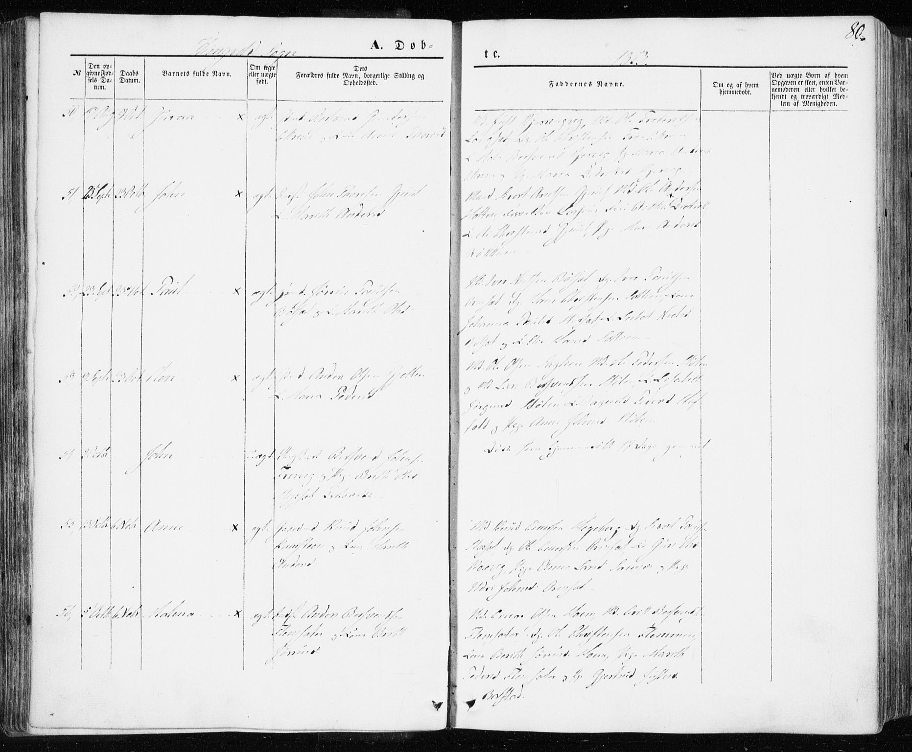 Ministerialprotokoller, klokkerbøker og fødselsregistre - Møre og Romsdal, AV/SAT-A-1454/586/L0984: Parish register (official) no. 586A10, 1844-1856, p. 80