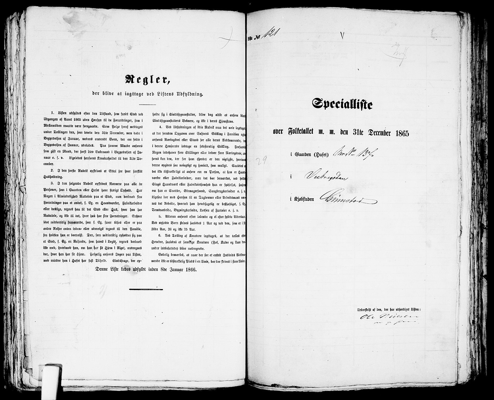 RA, 1865 census for Fjære/Grimstad, 1865, p. 247