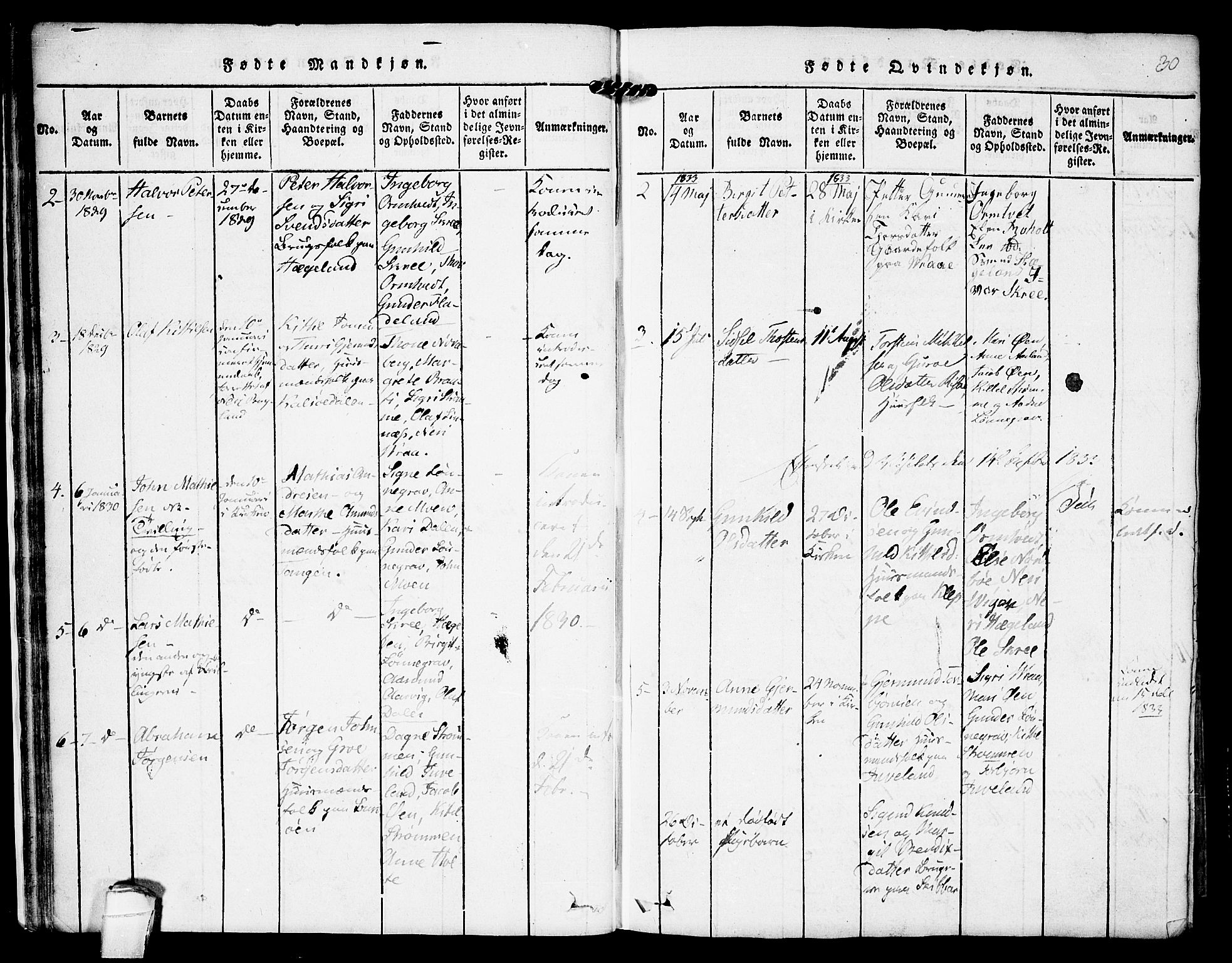 Kviteseid kirkebøker, SAKO/A-276/F/Fc/L0001: Parish register (official) no. III 1, 1815-1836, p. 30