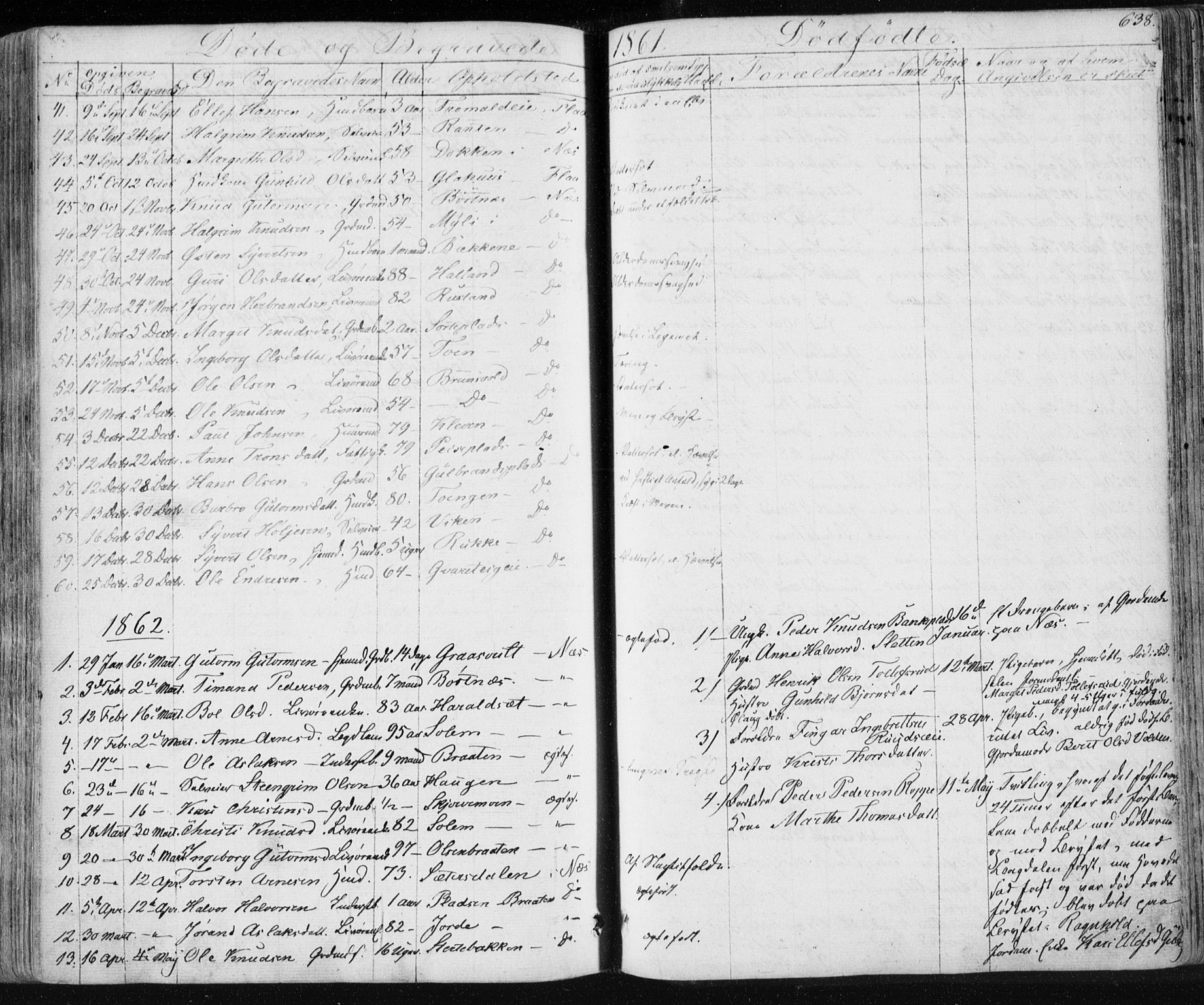 Nes kirkebøker, AV/SAKO-A-236/F/Fa/L0009: Parish register (official) no. 9, 1834-1863, p. 638