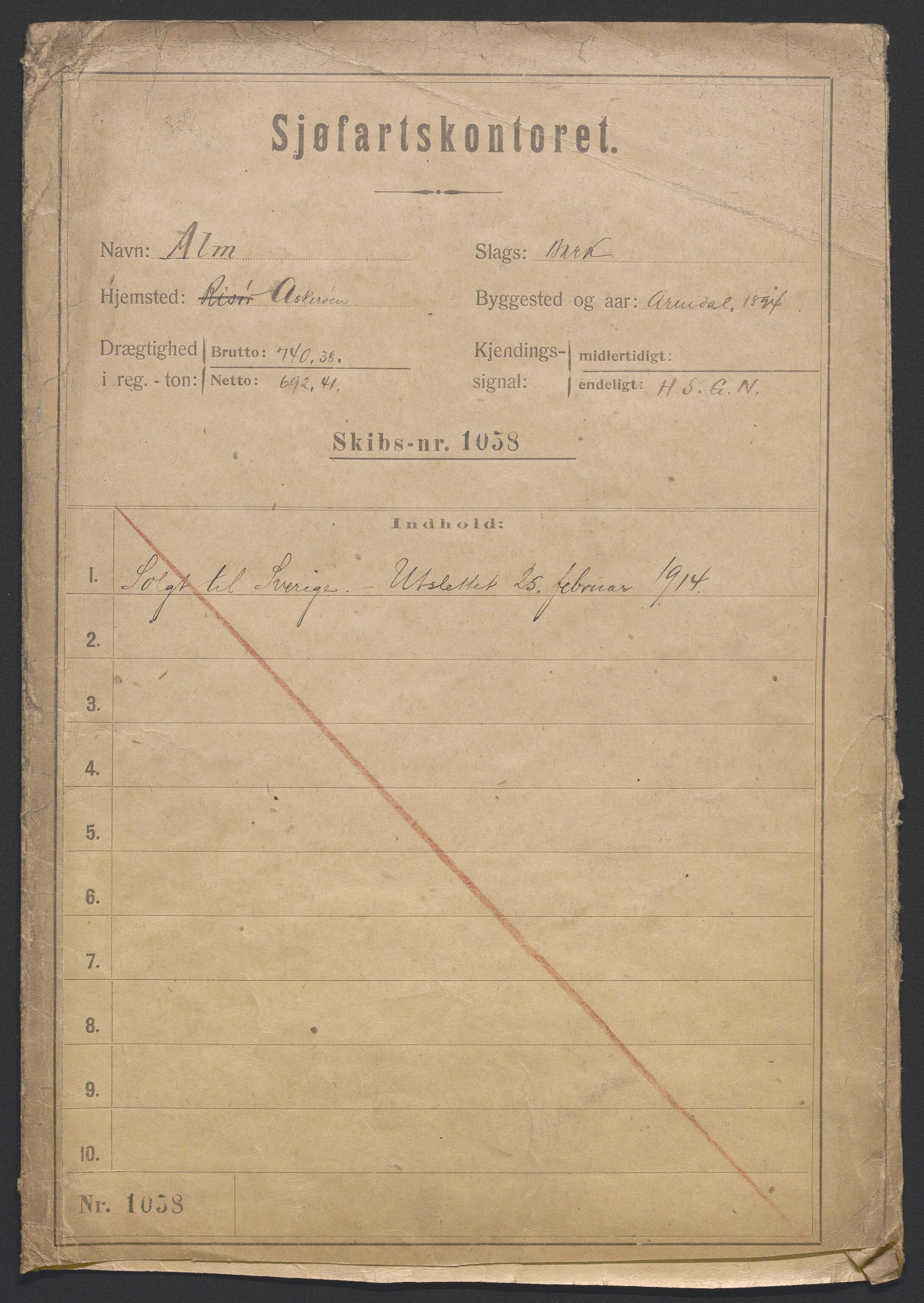 Sjøfartsdirektoratet med forløpere, skipsmapper slettede skip, AV/RA-S-4998/F/Fa/L0029: --, 1856-1926, p. 1