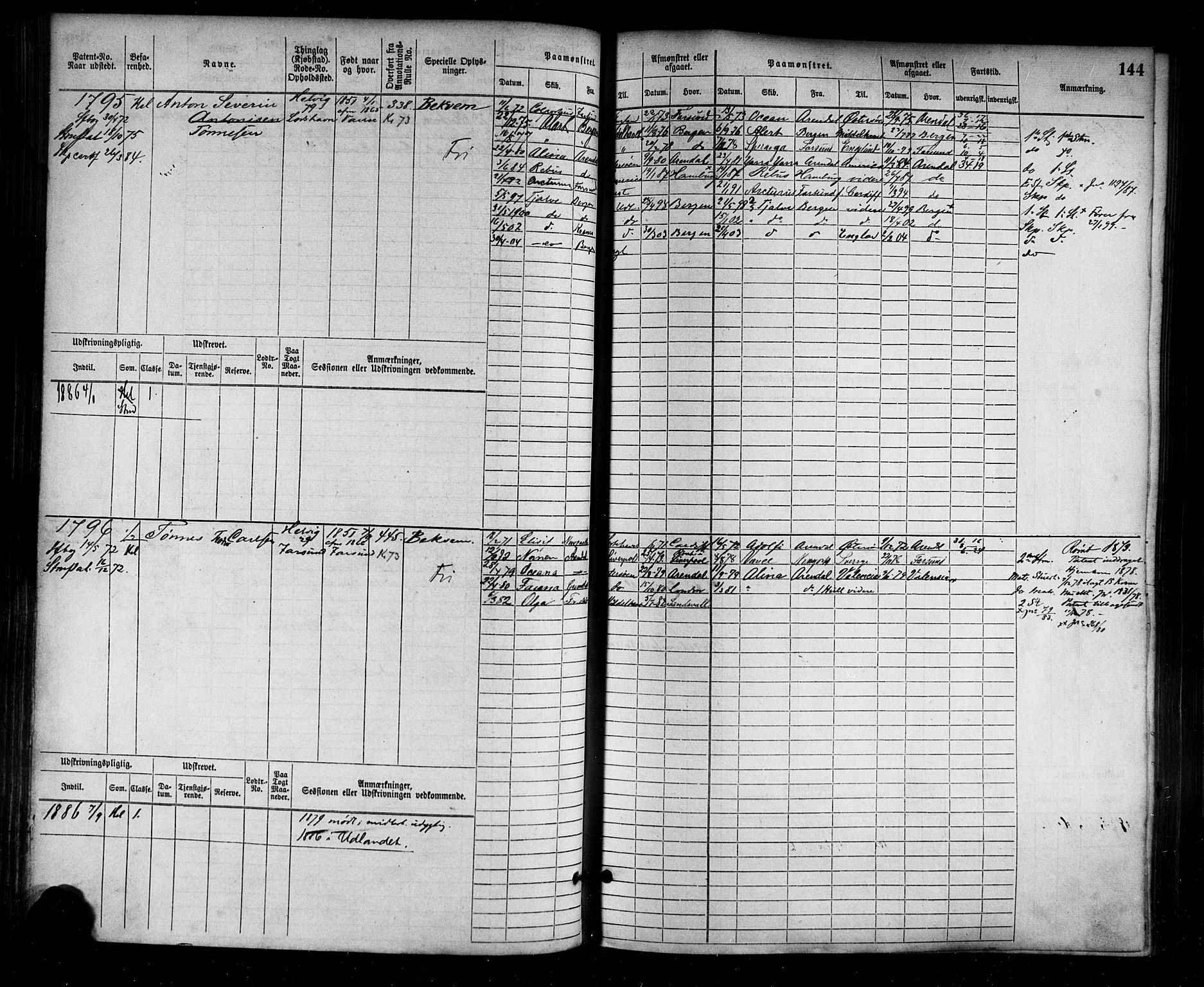 Farsund mønstringskrets, AV/SAK-2031-0017/F/Fb/L0003: Hovedrulle nr 1509-2274, M-6, 1868-1915, p. 150