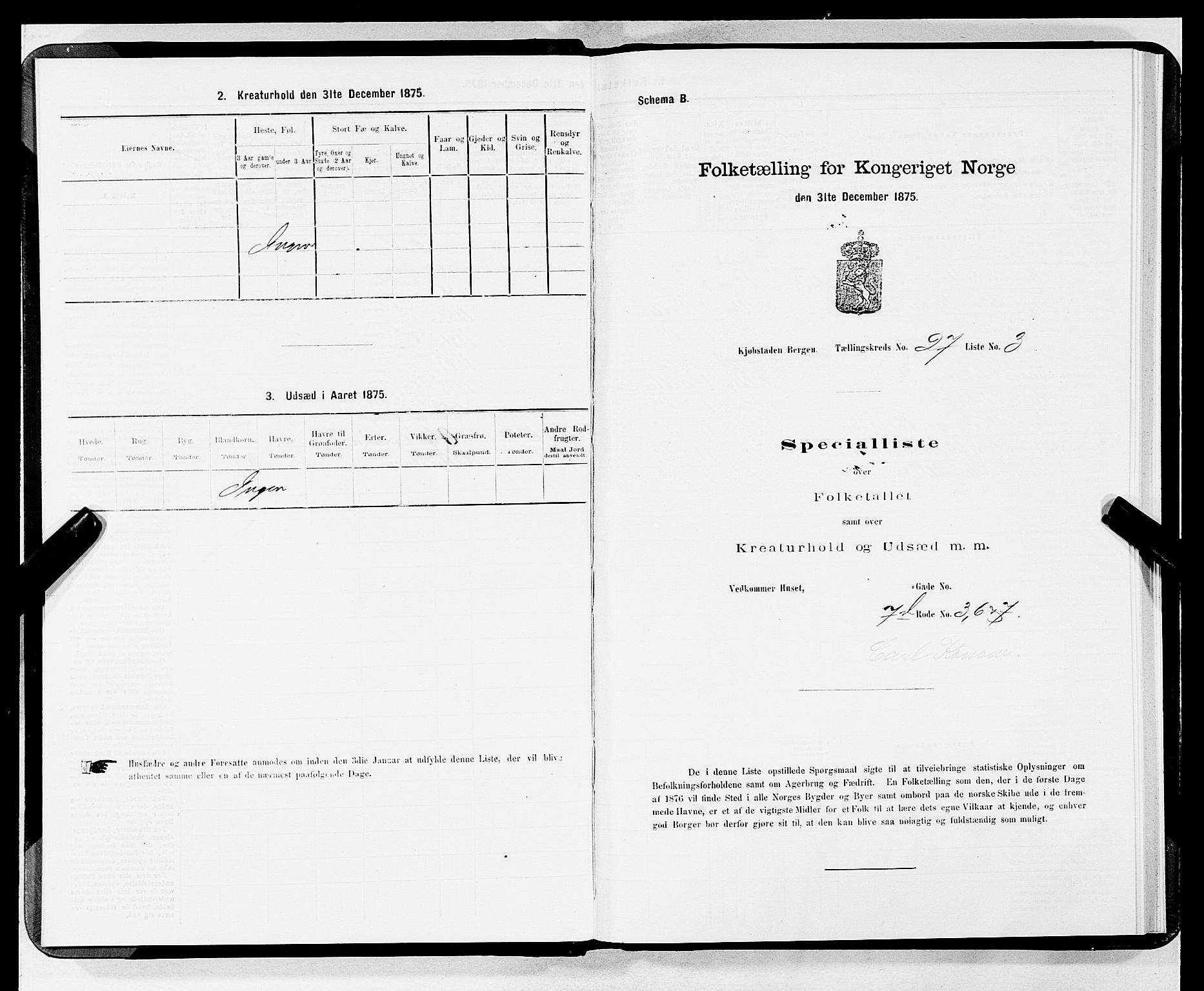 SAB, 1875 census for 1301 Bergen, 1875, p. 1346