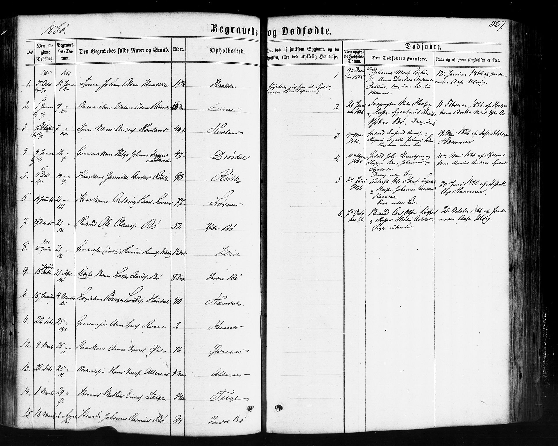 Hyllestad sokneprestembete, AV/SAB-A-80401: Parish register (official) no. A 1, 1861-1886, p. 327