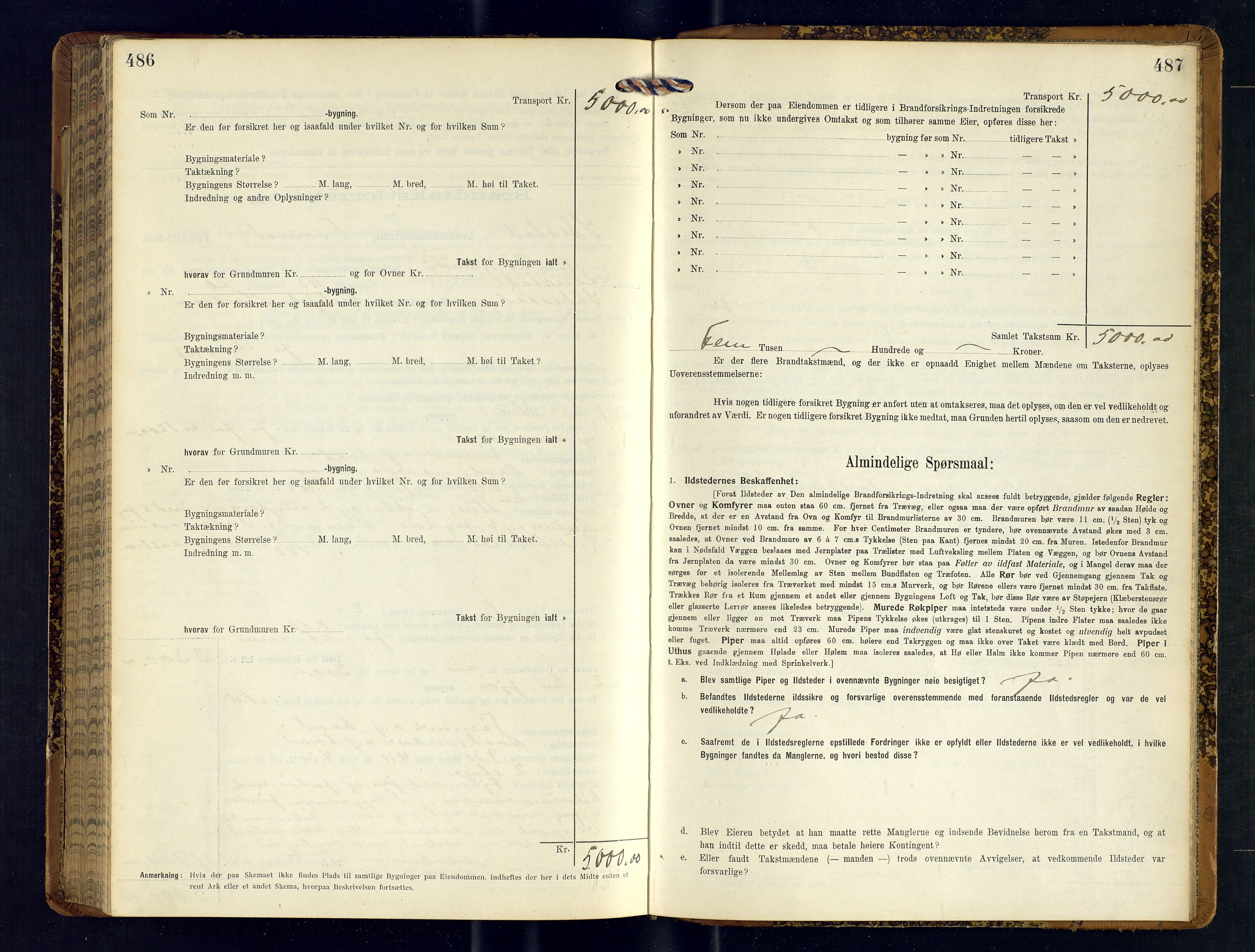 Ibestad lensmannskontor, SATØ/S-1499/F/Fv/Fvh/L0275: Branntakstprotokoller, 1915-1917, p. 486-487