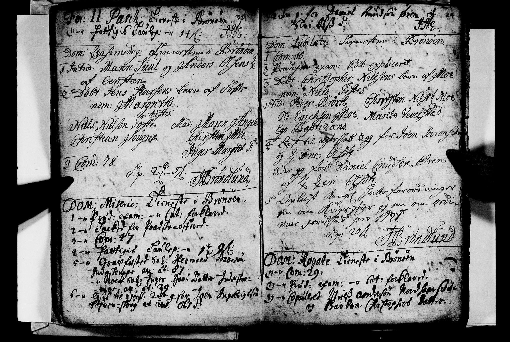 Ministerialprotokoller, klokkerbøker og fødselsregistre - Nordland, AV/SAT-A-1459/813/L0194: Parish register (official) no. 813A04, 1719-1758, p. 24