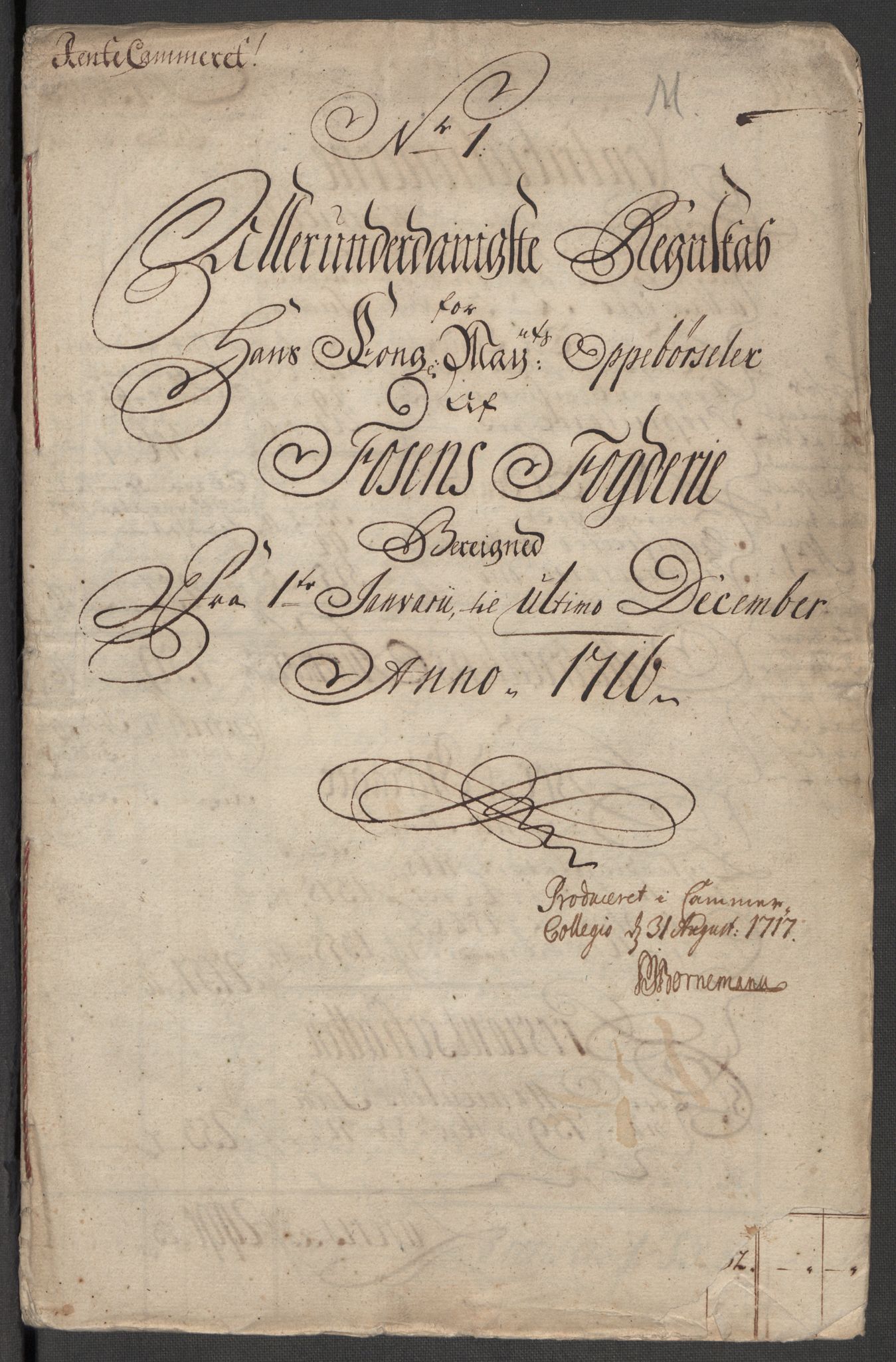 Rentekammeret inntil 1814, Reviderte regnskaper, Fogderegnskap, AV/RA-EA-4092/R57/L3864: Fogderegnskap Fosen, 1716, p. 5