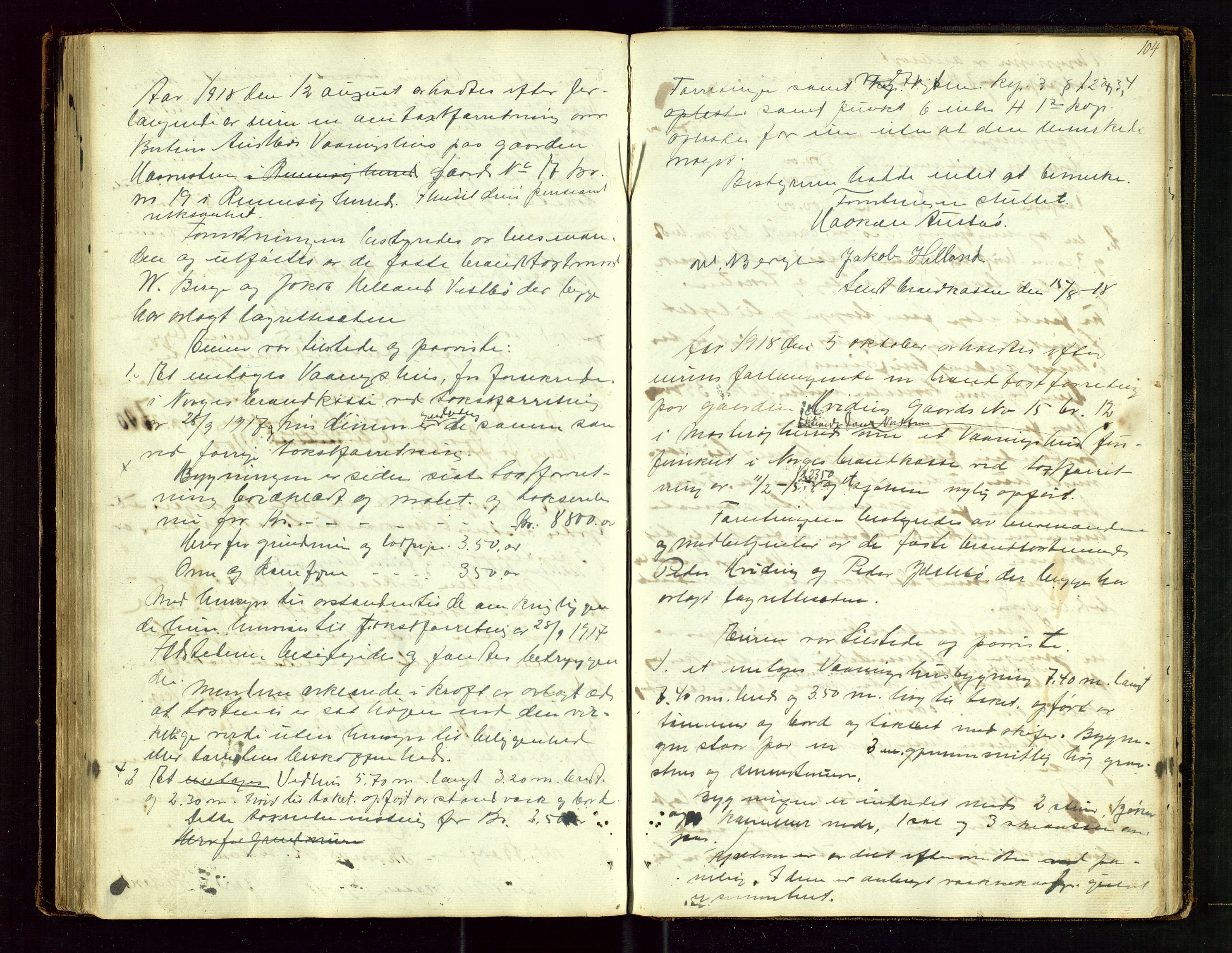 Rennesøy lensmannskontor, AV/SAST-A-100165/Goa/L0001: "Brandtaxations-Protocol for Rennesøe Thinglag", 1846-1923, p. 103b-104a