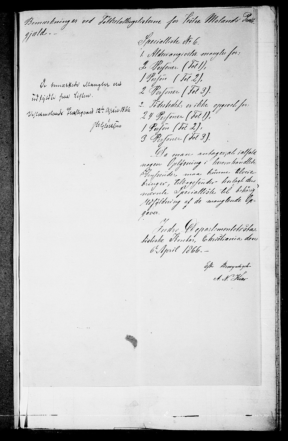 RA, 1865 census for Vestre Moland/Vestre Moland, 1865, p. 79