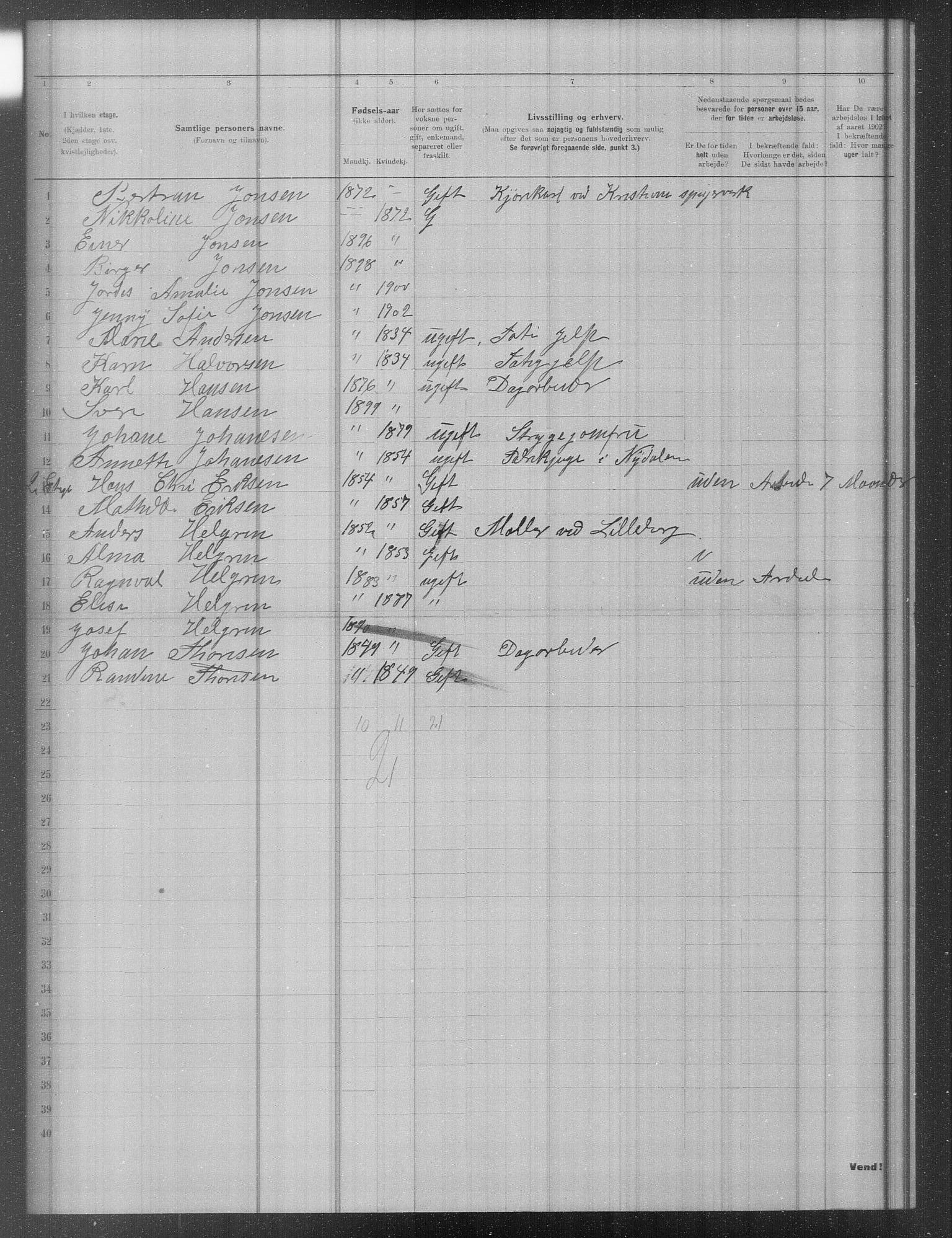 OBA, Municipal Census 1902 for Kristiania, 1902, p. 10959