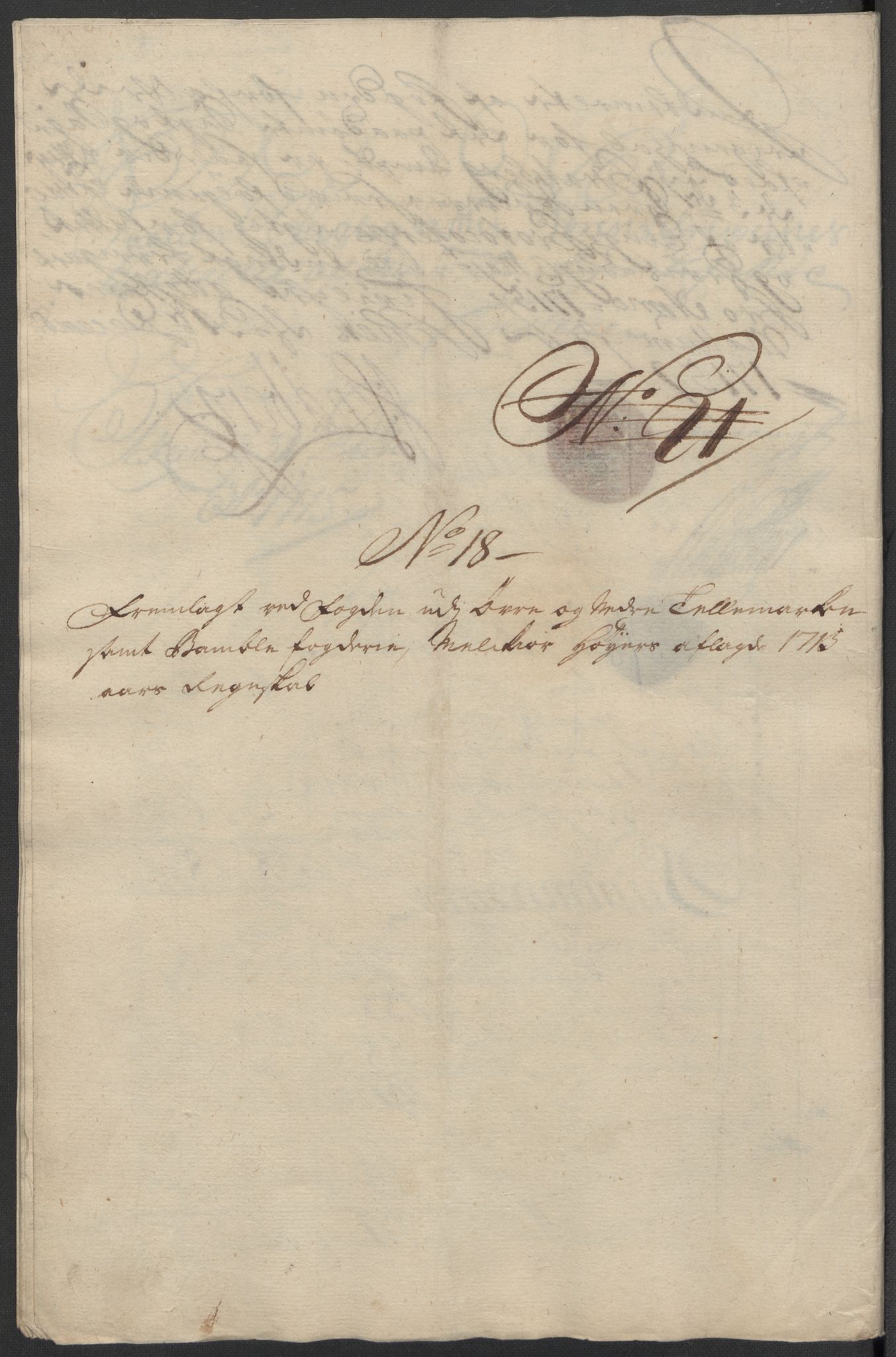 Rentekammeret inntil 1814, Reviderte regnskaper, Fogderegnskap, AV/RA-EA-4092/R36/L2127: Fogderegnskap Øvre og Nedre Telemark og Bamble, 1715, p. 226