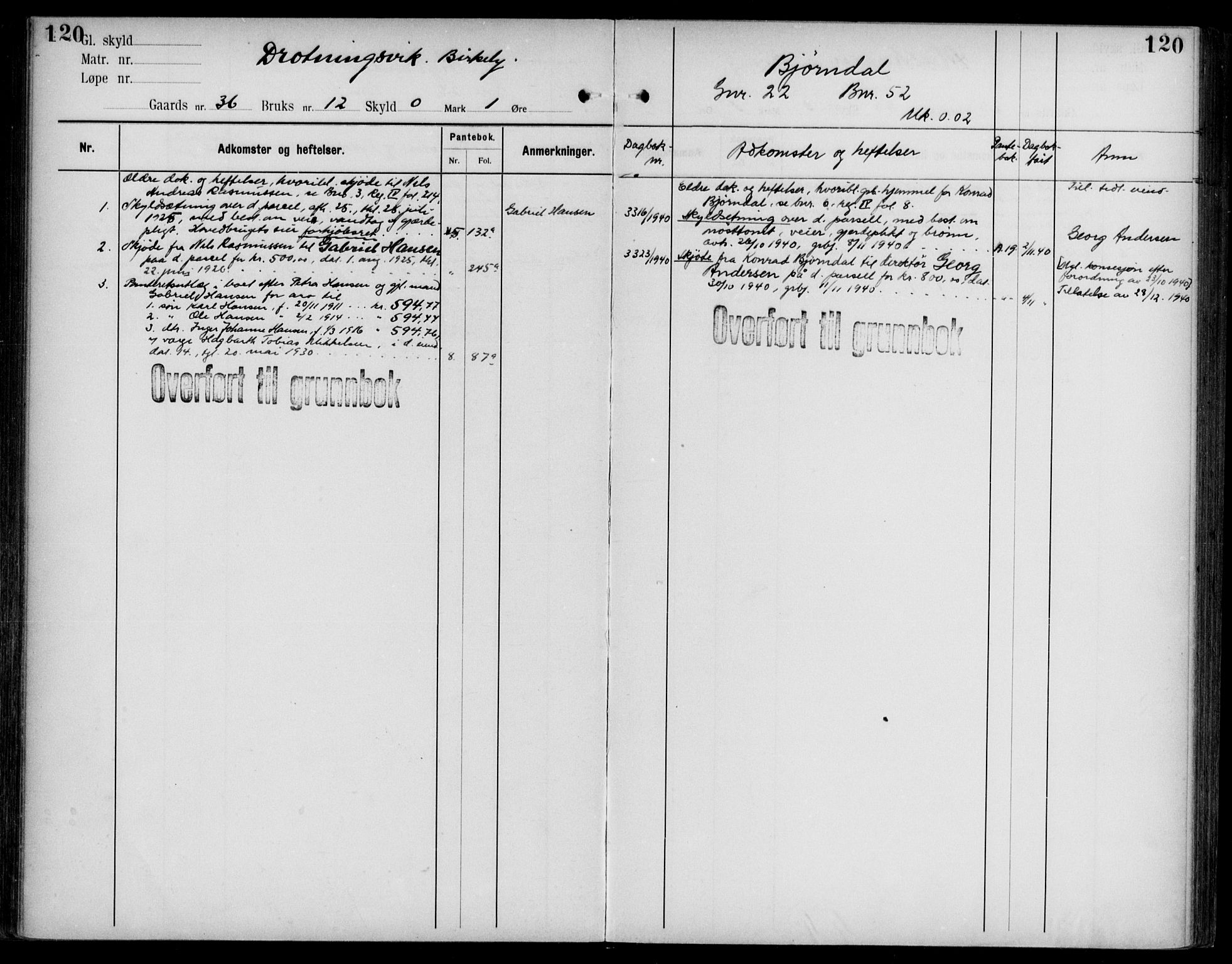 Midhordland sorenskriveri, AV/SAB-A-3001/1/G/Ga/Gab/L0108: Mortgage register no. II.A.b.108, p. 120