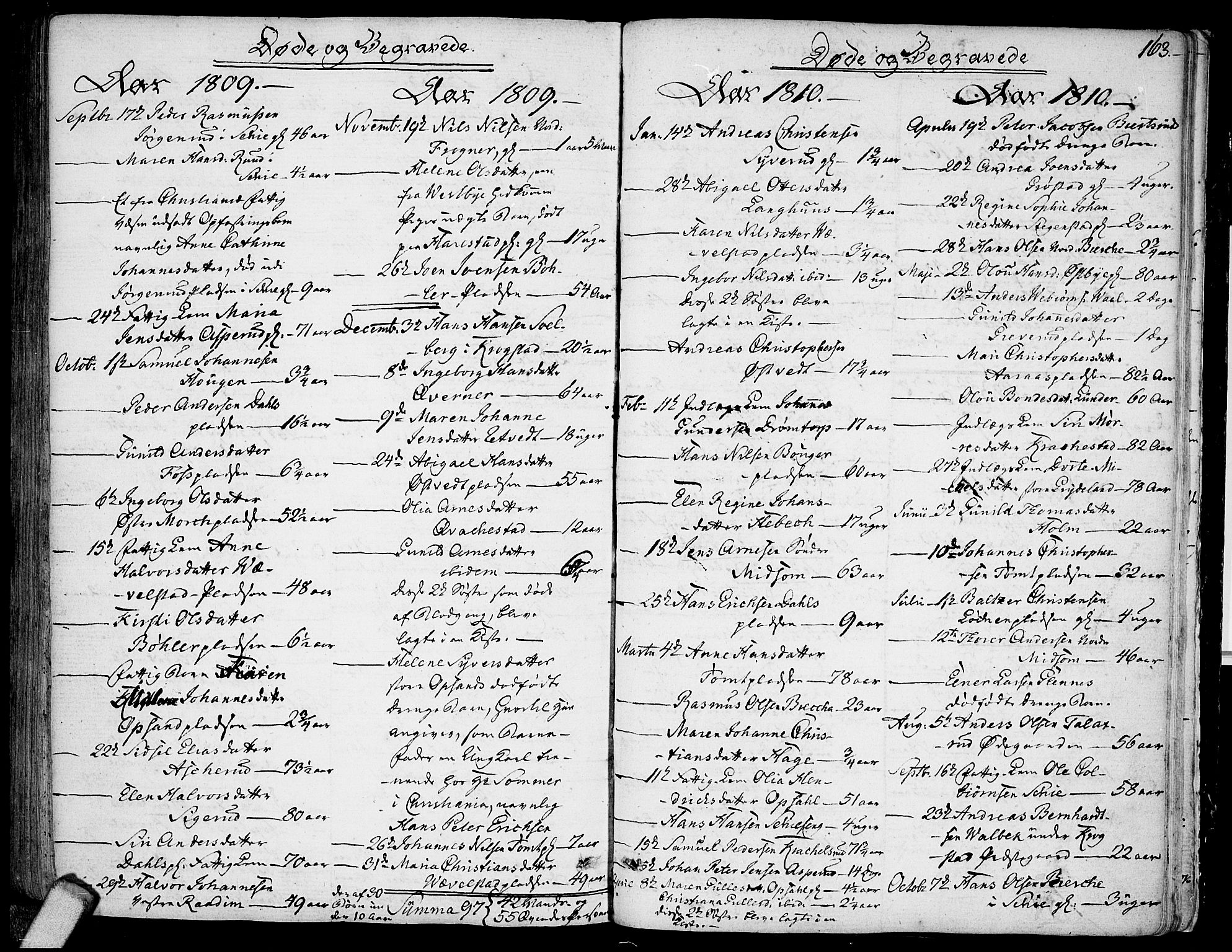 Kråkstad prestekontor Kirkebøker, SAO/A-10125a/F/Fa/L0002: Parish register (official) no. I 2, 1786-1814, p. 163