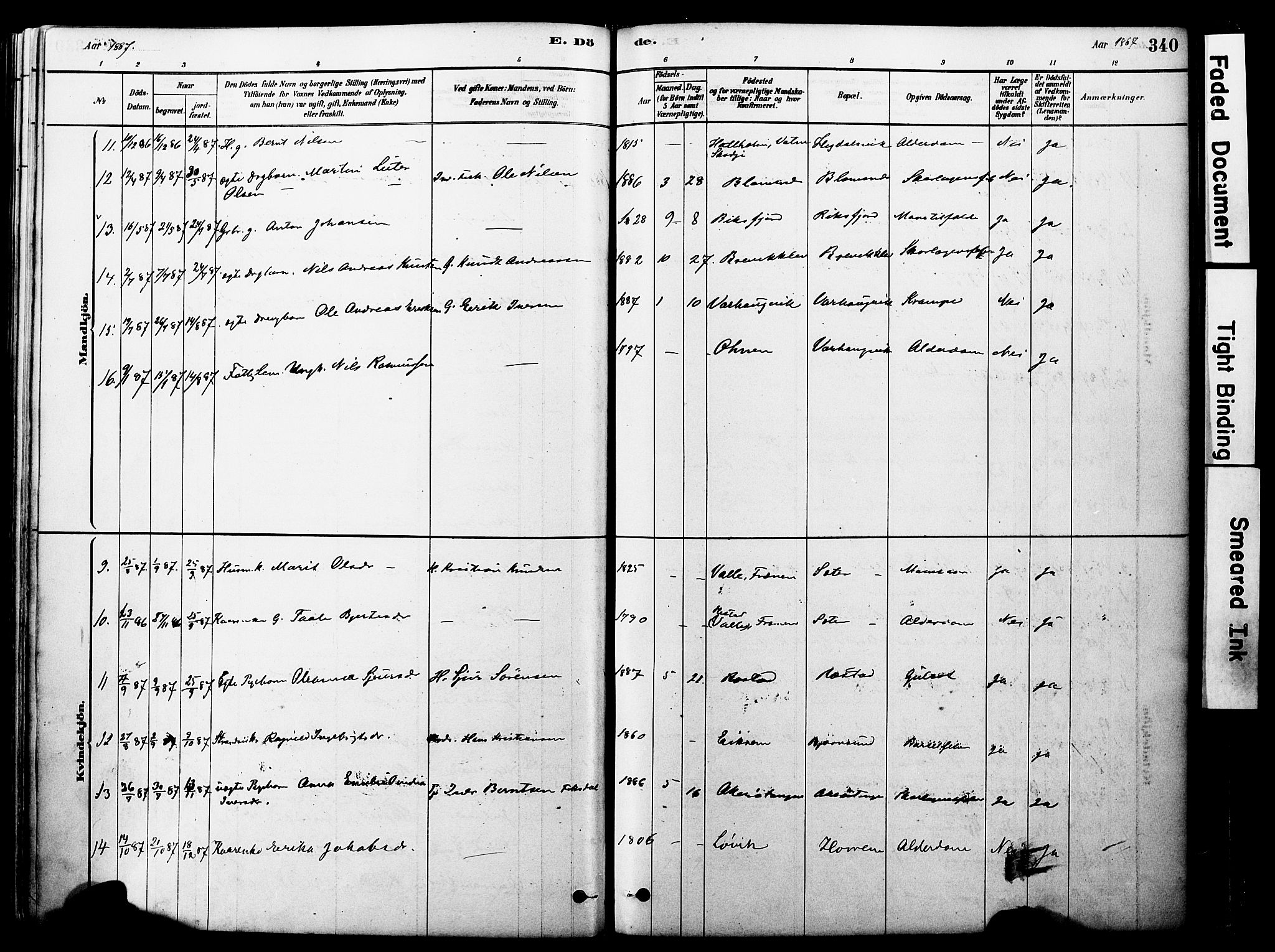 Ministerialprotokoller, klokkerbøker og fødselsregistre - Møre og Romsdal, SAT/A-1454/560/L0721: Parish register (official) no. 560A05, 1878-1917, p. 340