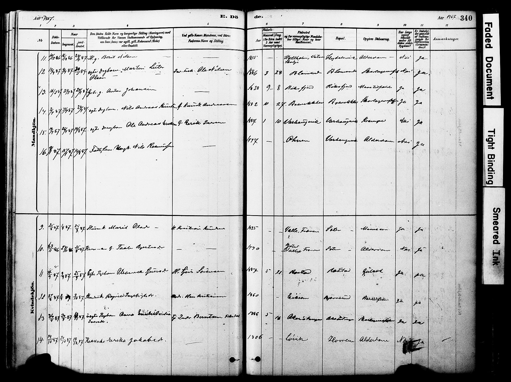 Ministerialprotokoller, klokkerbøker og fødselsregistre - Møre og Romsdal, AV/SAT-A-1454/560/L0721: Parish register (official) no. 560A05, 1878-1917, p. 340