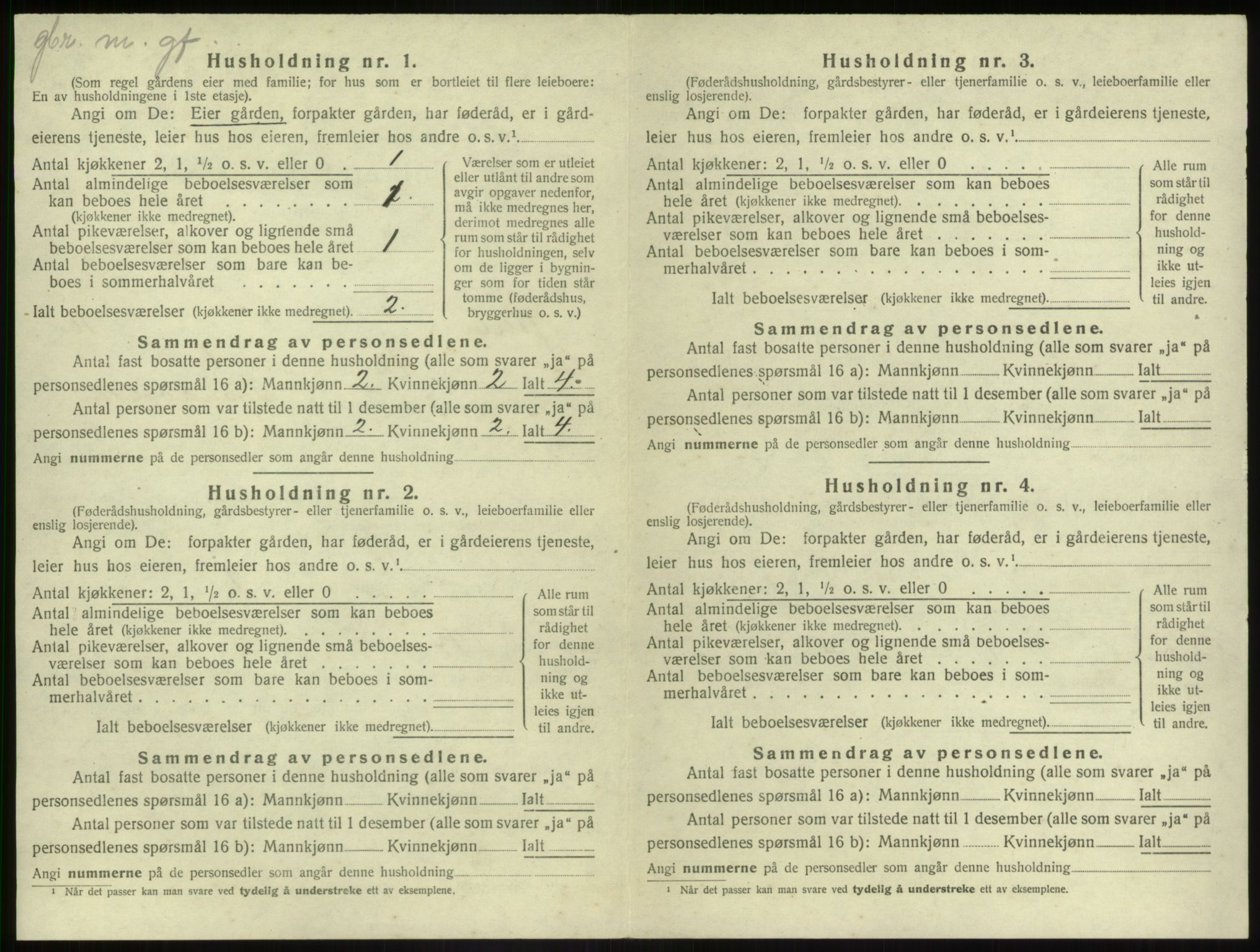 SAB, 1920 census for Jølster, 1920, p. 617