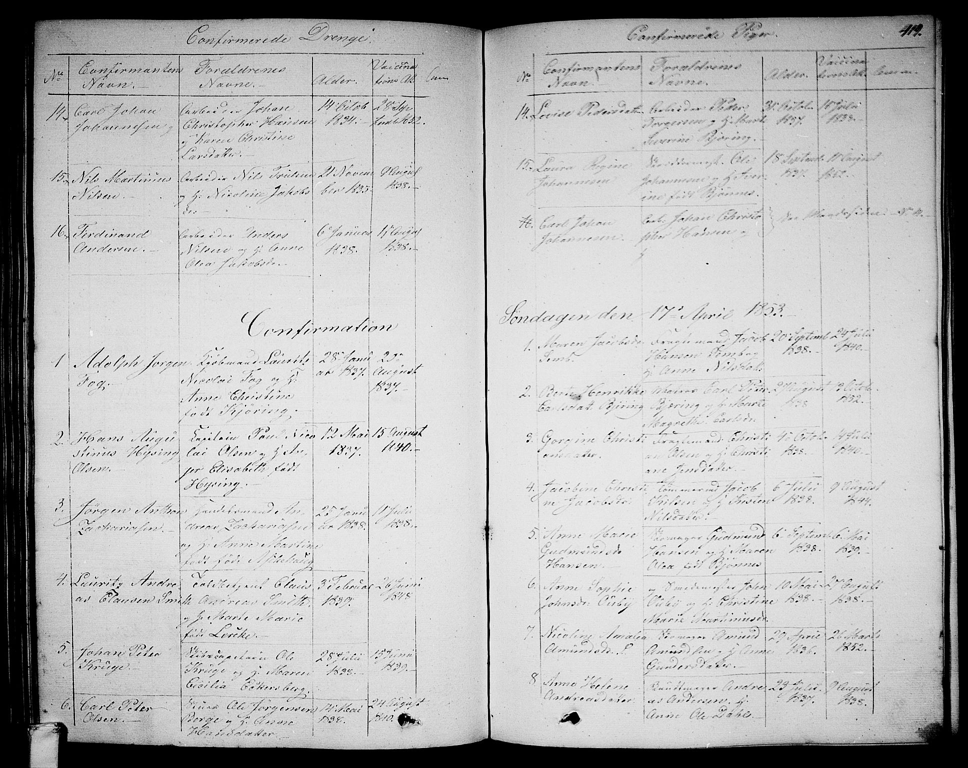 Larvik kirkebøker, AV/SAKO-A-352/G/Ga/L0003b: Parish register (copy) no. I 3B, 1830-1870, p. 419