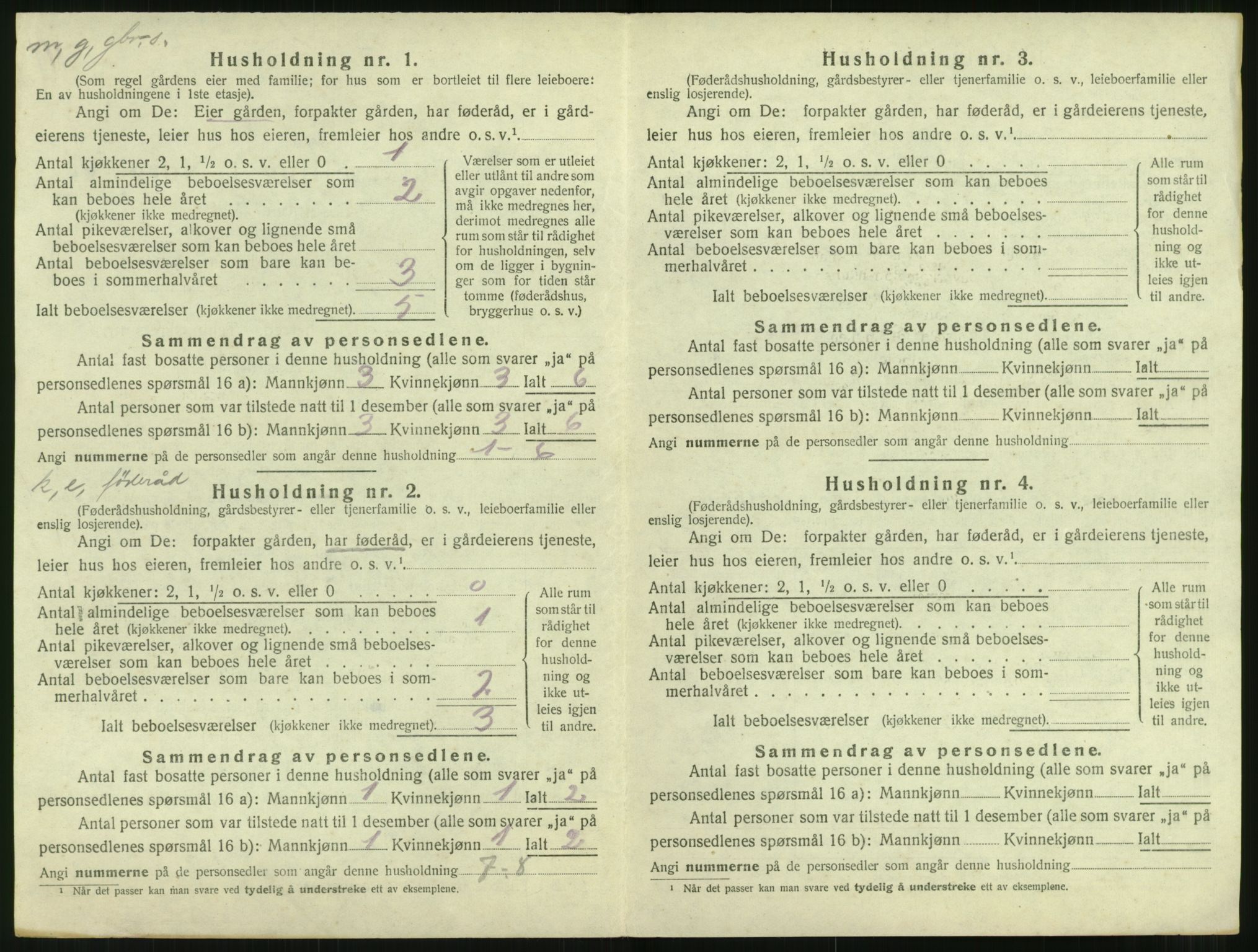 SAT, 1920 census for Aukra, 1920, p. 692