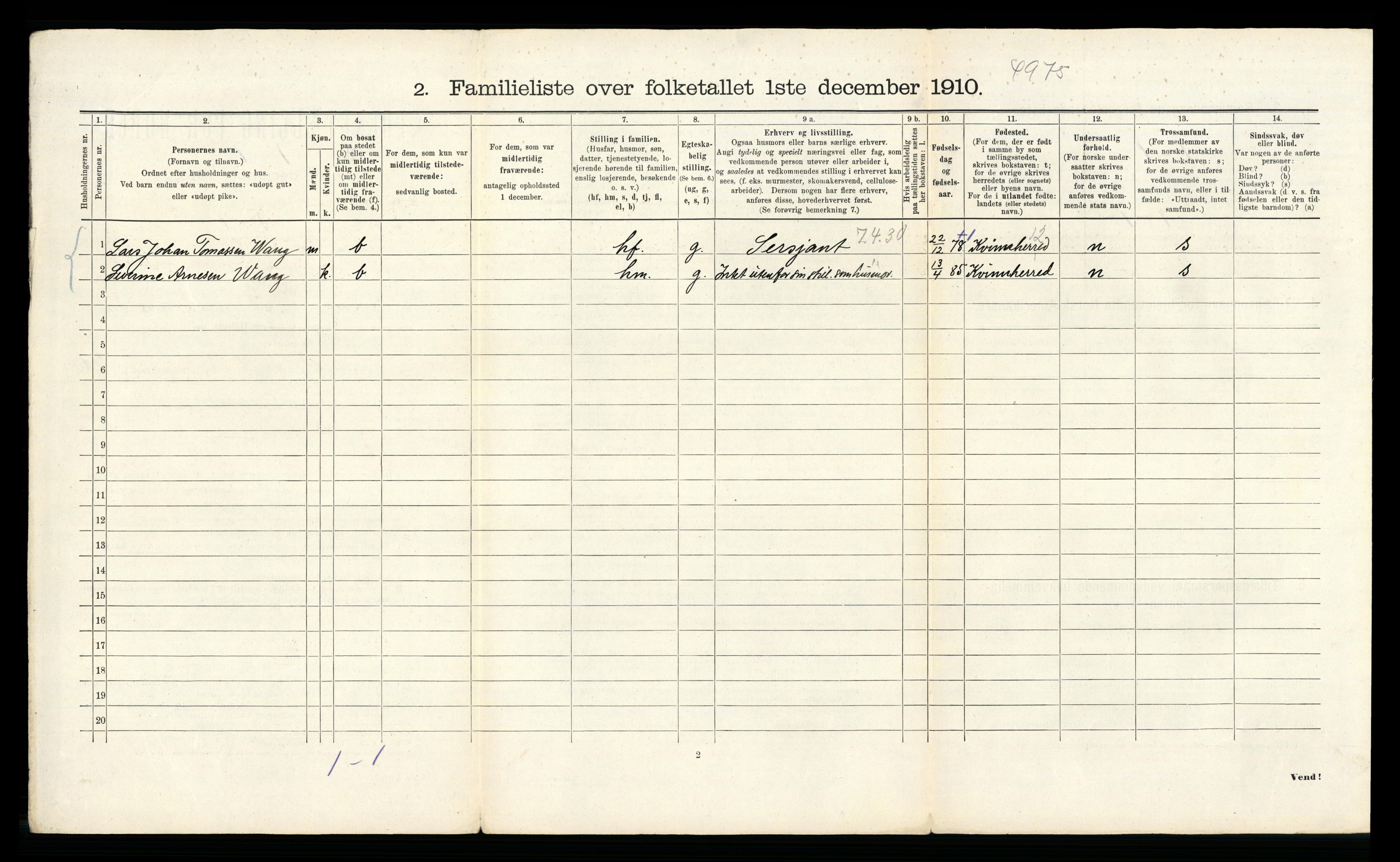 RA, 1910 census for Bergen, 1910, p. 8370