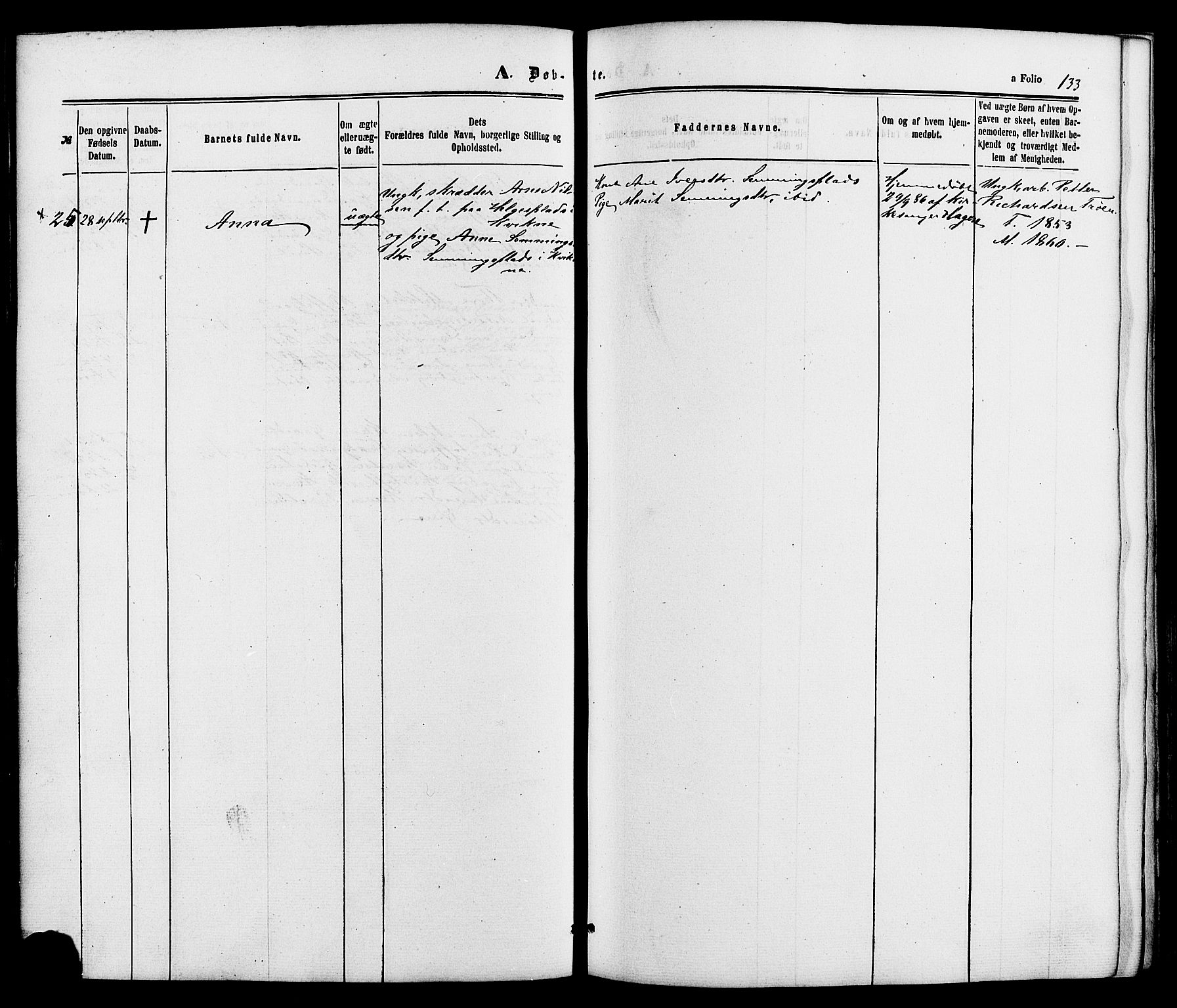 Kvikne prestekontor, AV/SAH-PREST-064/H/Ha/Haa/L0006: Parish register (official) no. 6, 1863-1886, p. 133